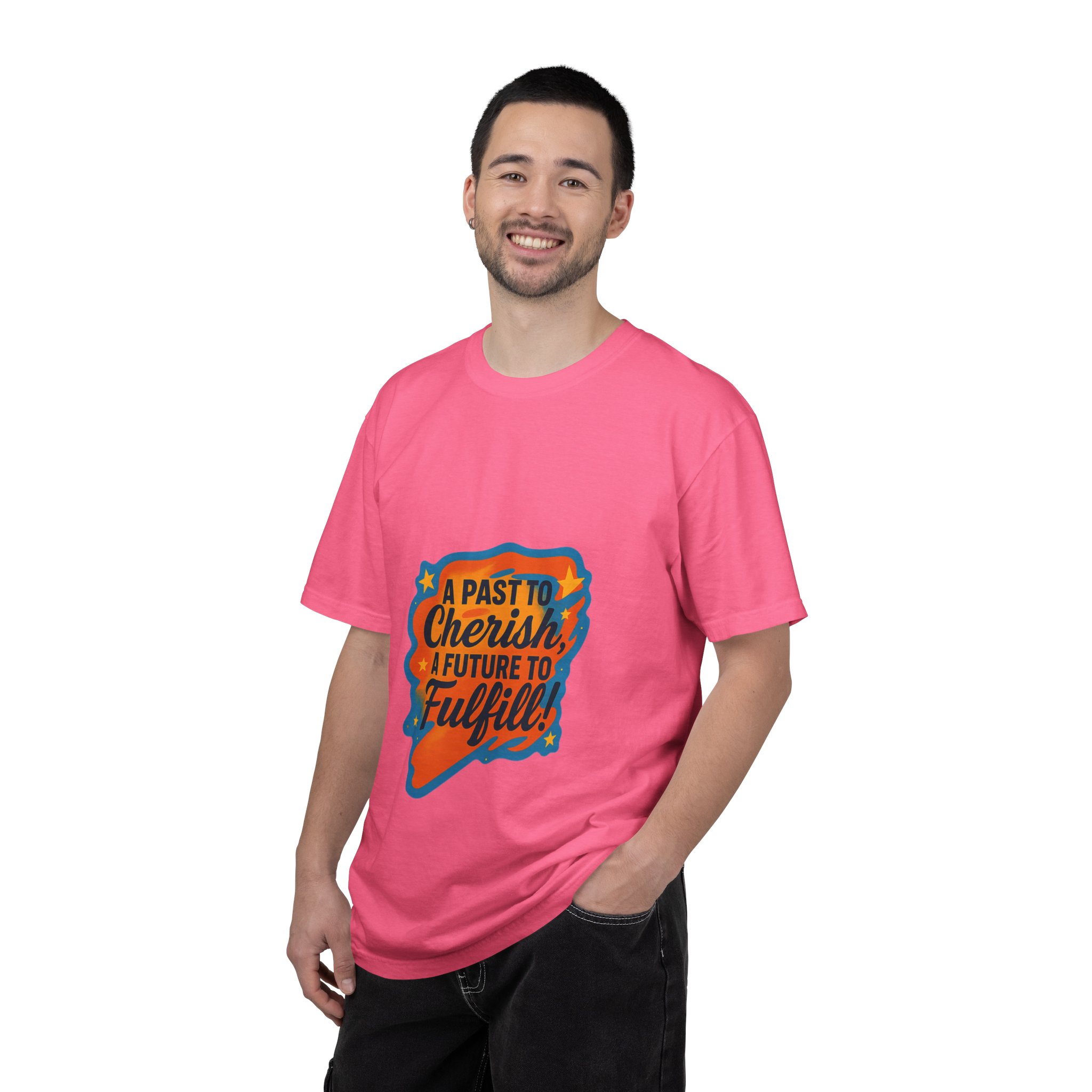 T-Shirt — “A Past to Cherish, A Future to Fulfill” Inspirational Retro Graphic - Image 32