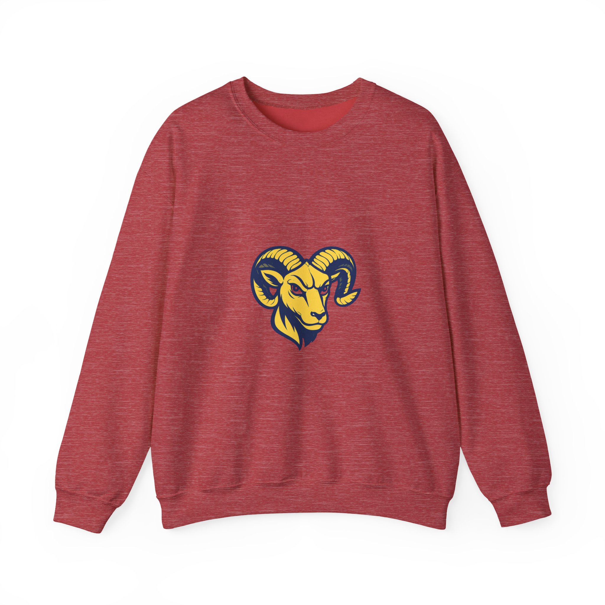 Ram Head Crewneck Sweatshirt – Bold Yellow & Navy Mascot Pullover - Image 25