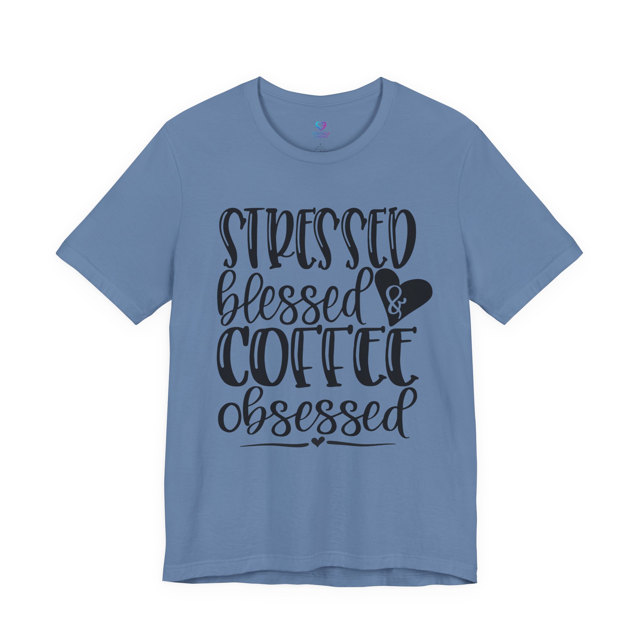 Coffee Obsessed T‑Shirt - "Stressed Blessed & Coffee Obsessed" Graphic Tee - Image 42