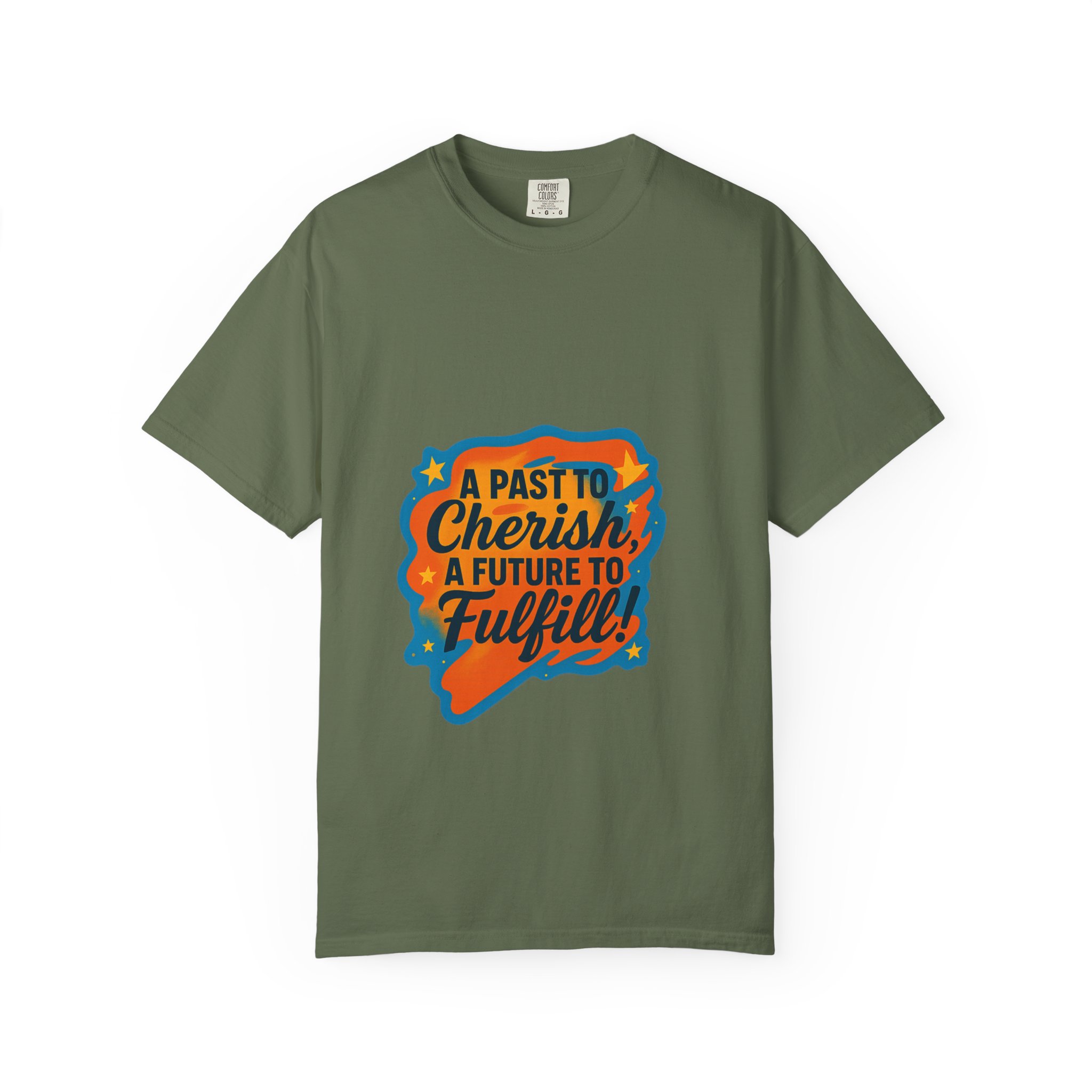 T-Shirt — “A Past to Cherish, A Future to Fulfill” Inspirational Retro Graphic - Image 21