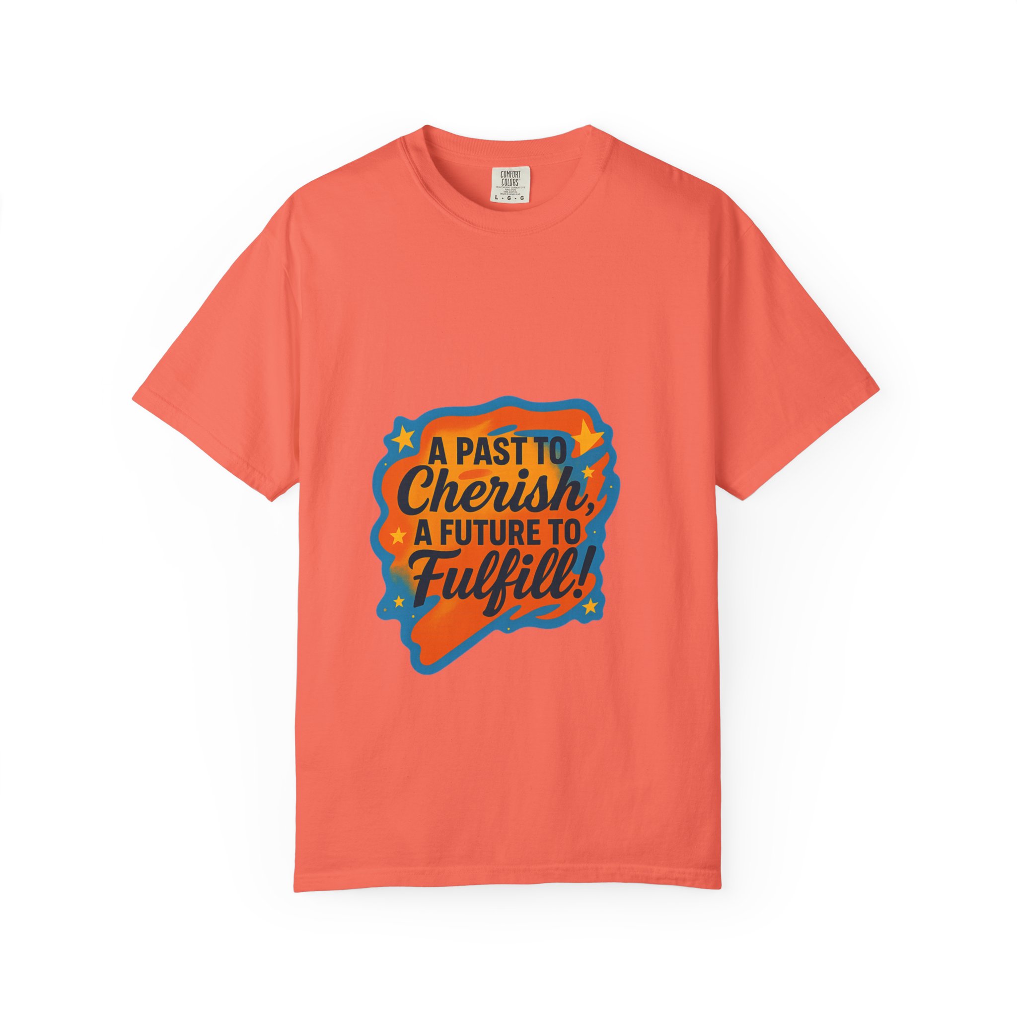 T-Shirt — “A Past to Cherish, A Future to Fulfill” Inspirational Retro Graphic - Image 9