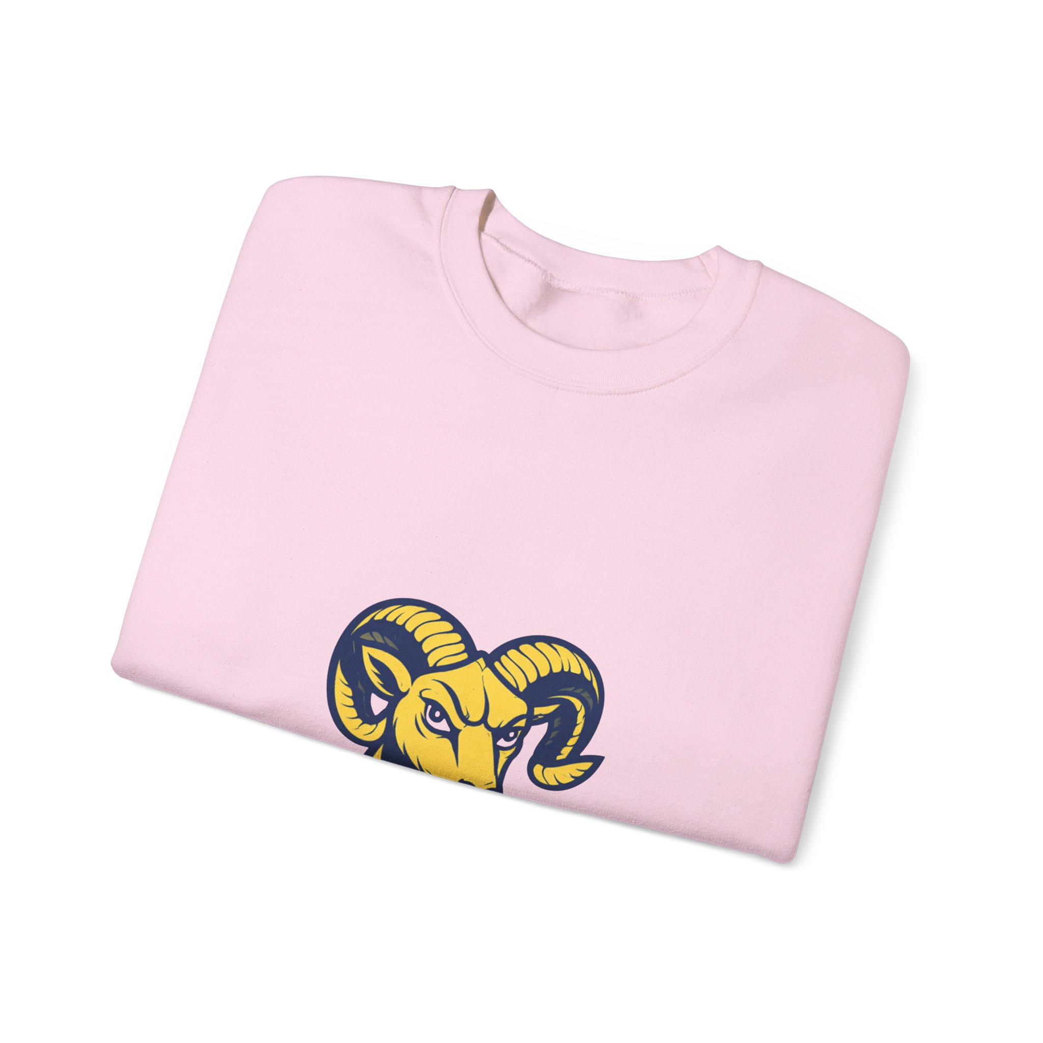 Ram Head Crewneck Sweatshirt – Bold Yellow & Navy Mascot Pullover - Image 23