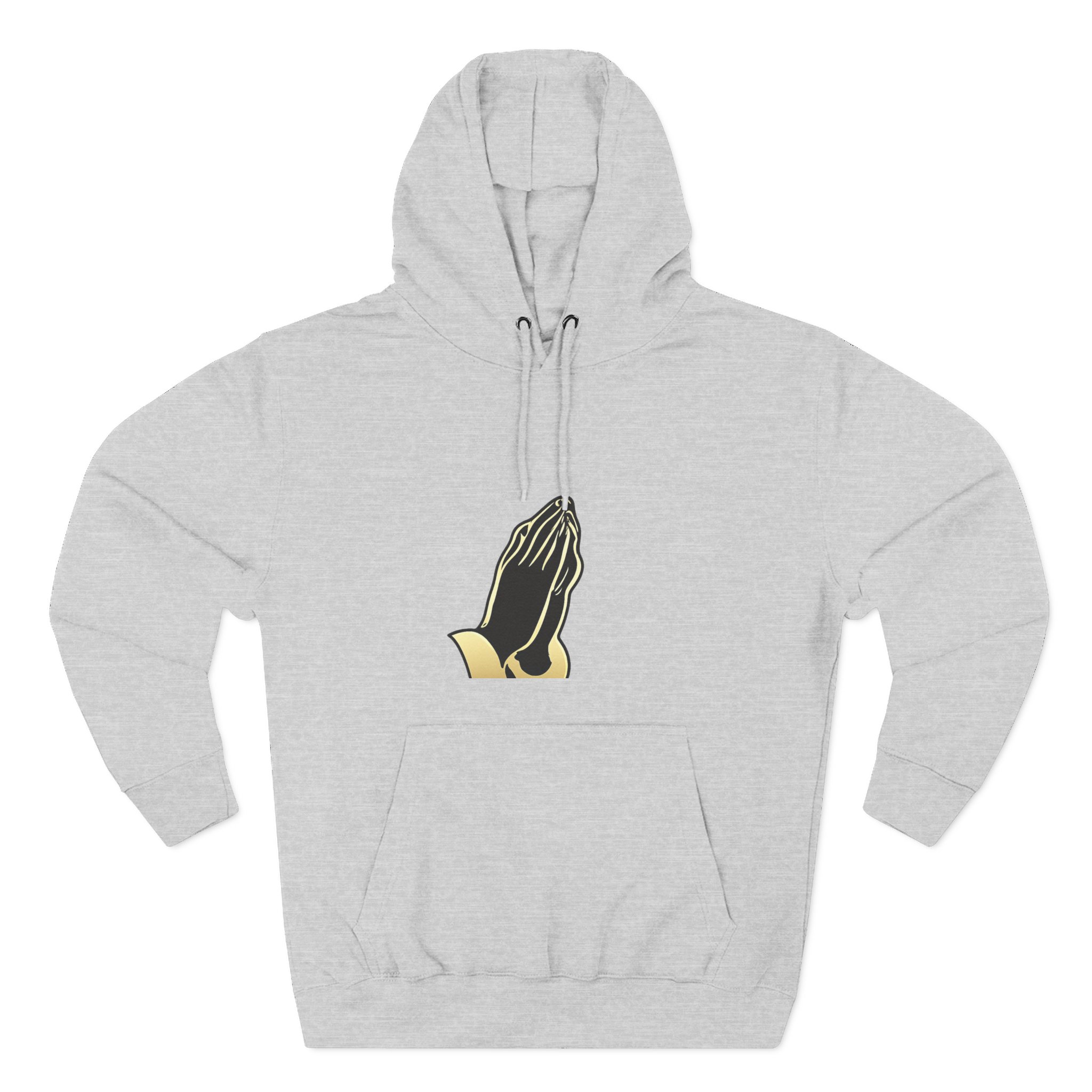 Praying Hands Hoodie - Minimal Religious Graphic Fleece Pullover - Image 5