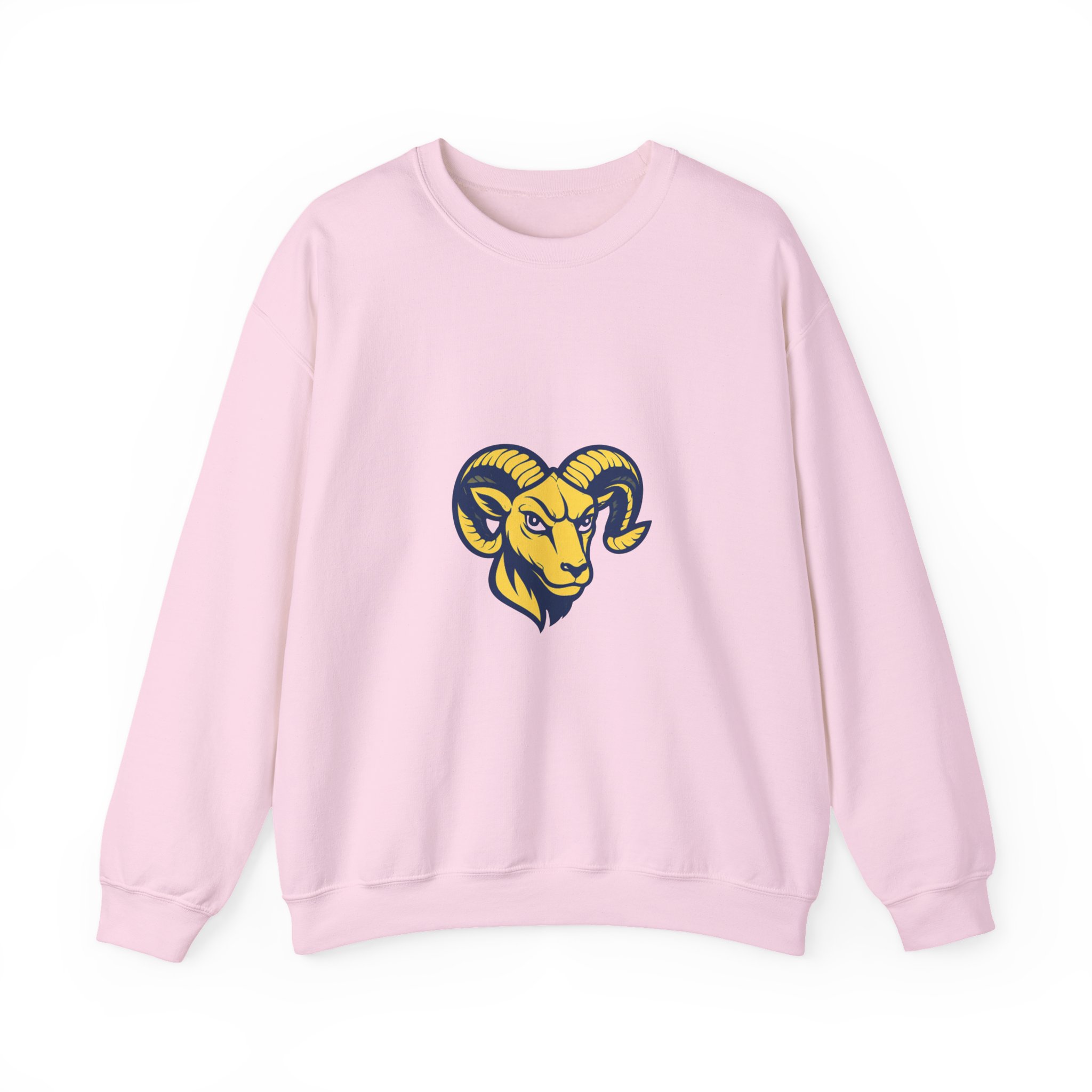 Ram Head Crewneck Sweatshirt – Bold Yellow & Navy Mascot Pullover - Image 21