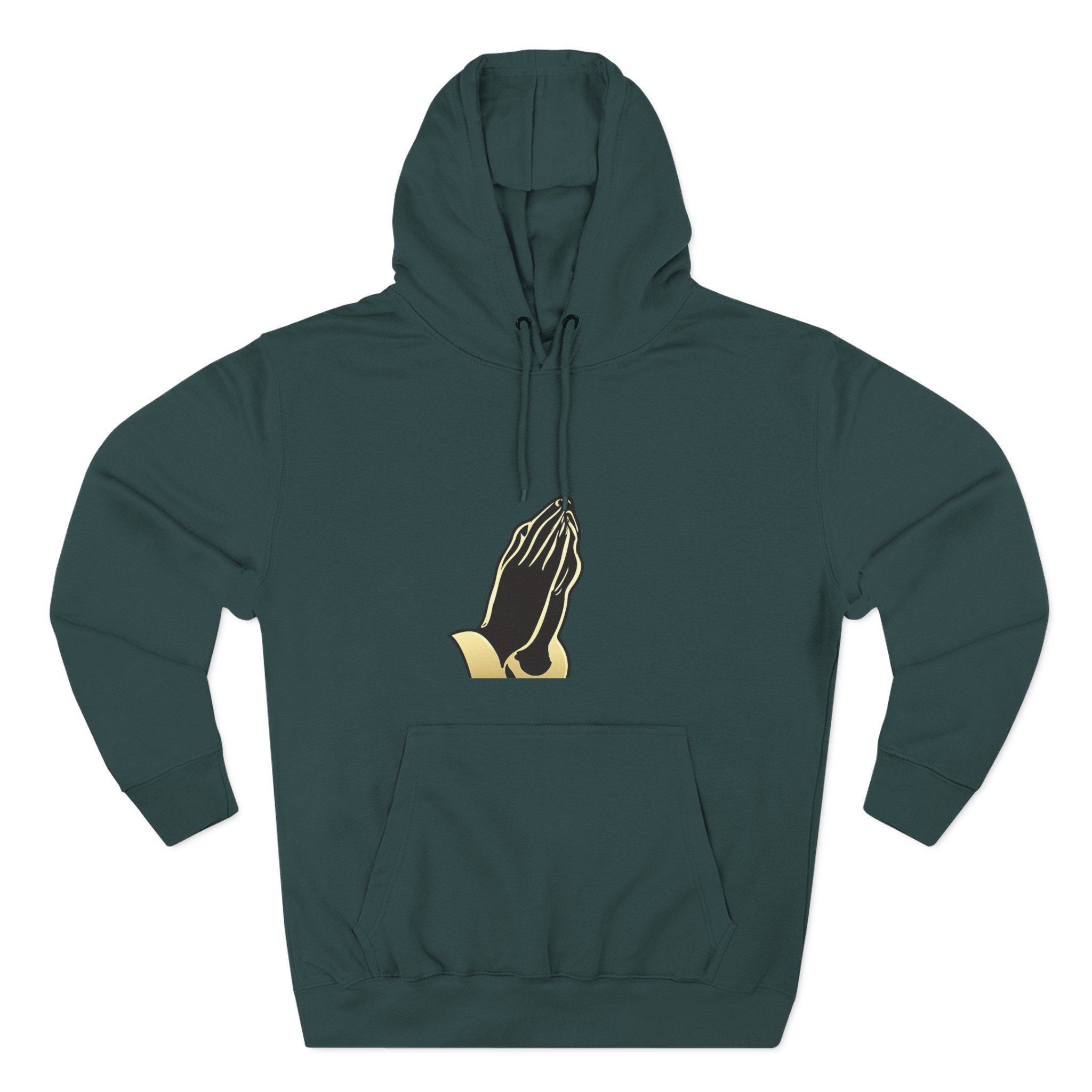 Praying Hands Hoodie - Minimal Religious Graphic Fleece Pullover - Image 9
