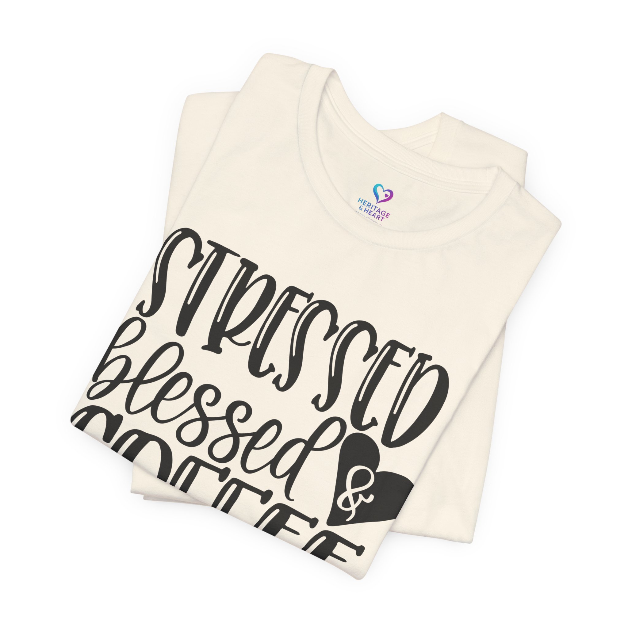 Coffee Obsessed T‑Shirt - "Stressed Blessed & Coffee Obsessed" Graphic Tee - Image 24