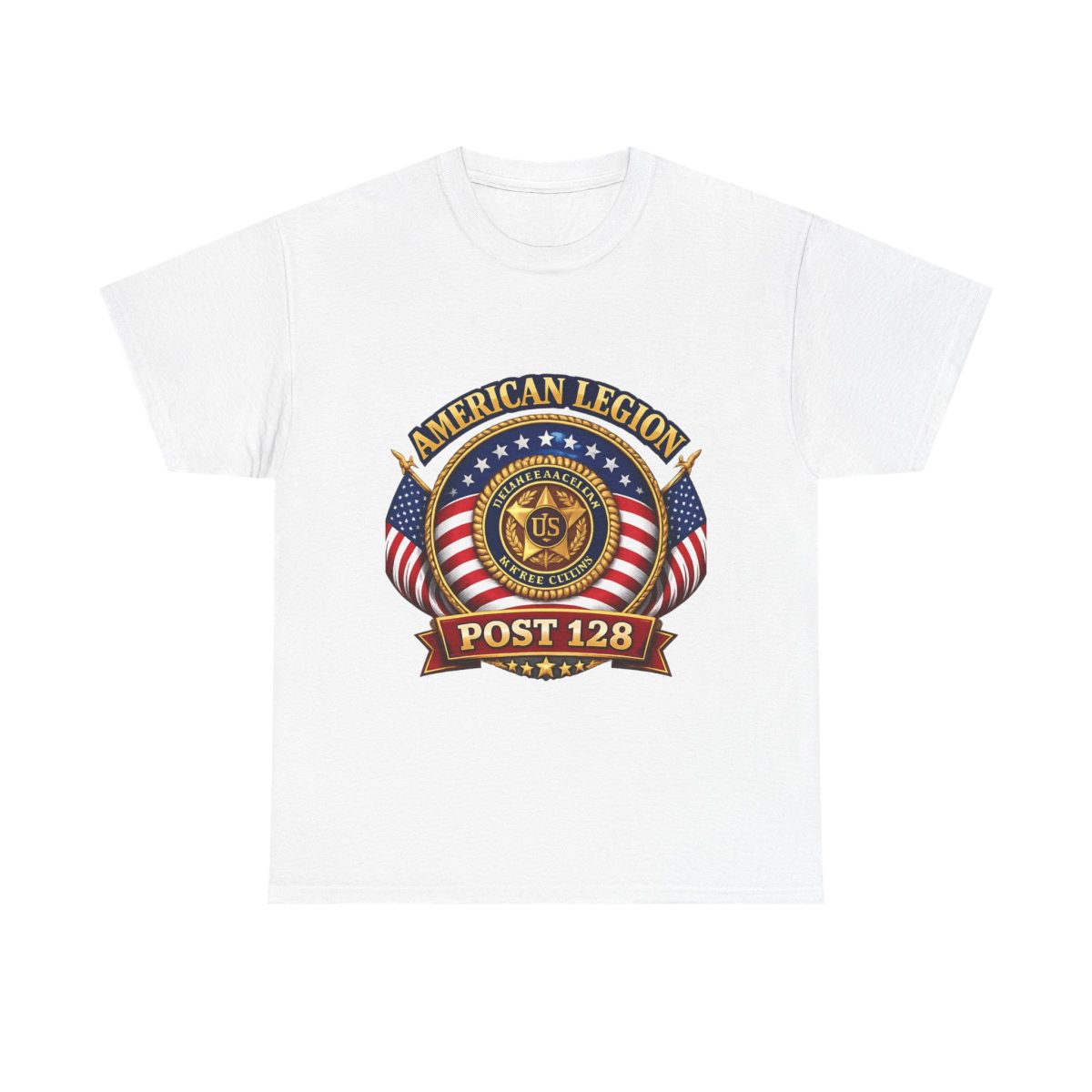 American Legion Post 128 T-Shirt — Patriotic Veteran Emblem Tee