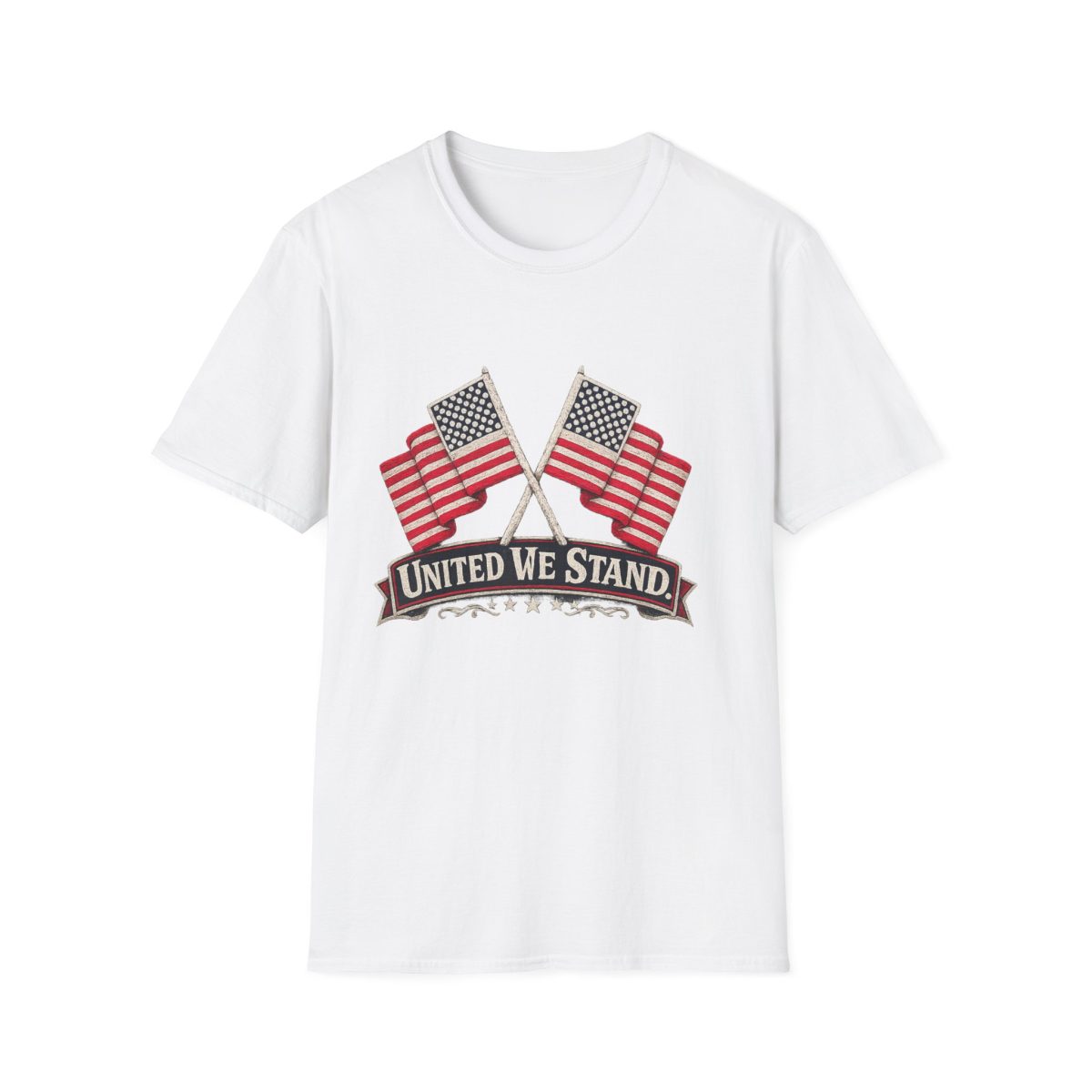 United We Stand T-Shirt — Patriotic American Flag Tee for 4th of July & Veterans Day