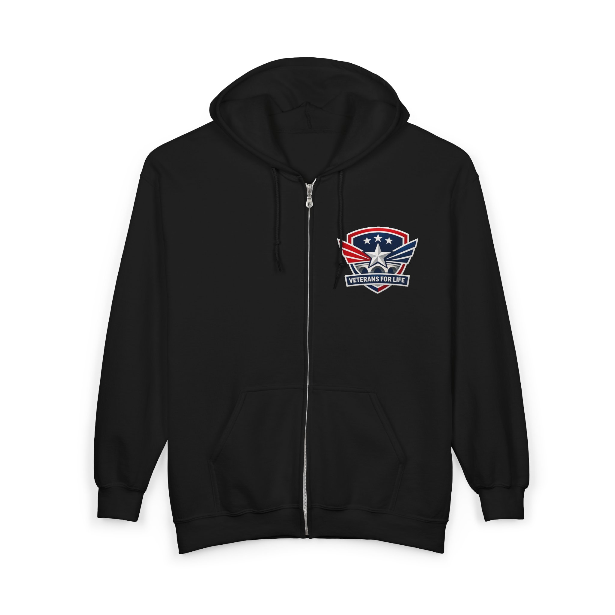 Patriotic Shield Zip Hoodie — American Eagle Emblem Full-Zip Sweatshirt - Image 3