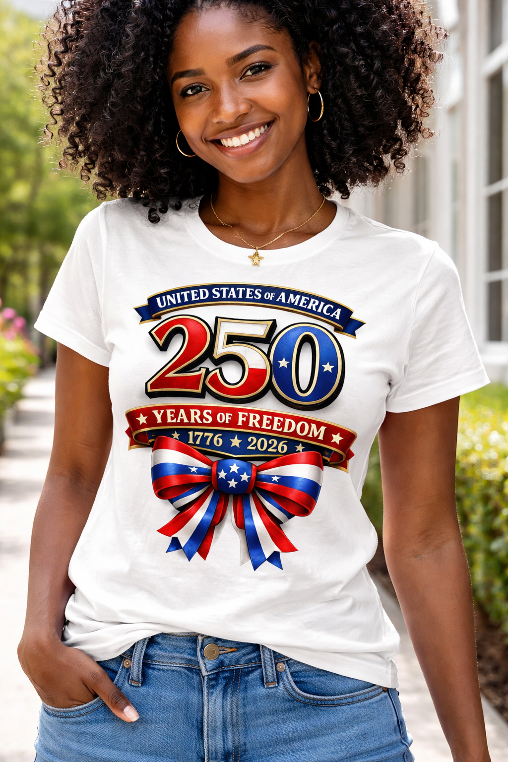 250 Years of Freedom Patriotic T-Shirt – 1776–2026 USA Anniversary Tee
