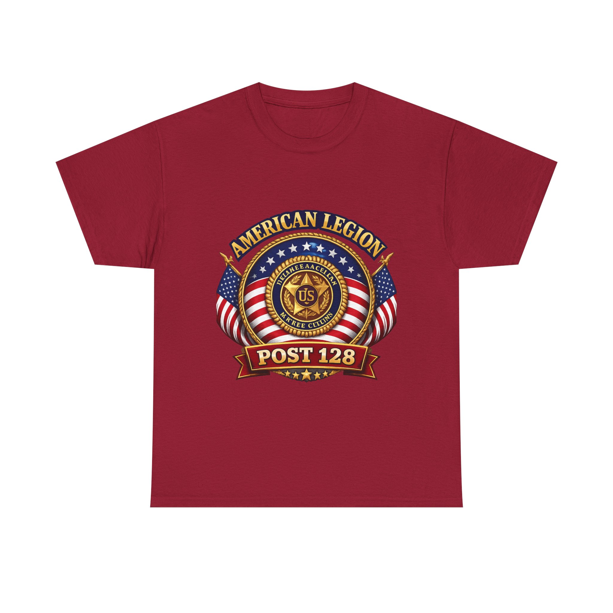 American Legion Post 128 T-Shirt — Patriotic Veteran Emblem Tee - Image 9