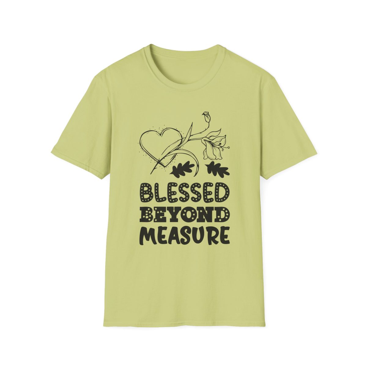Blessed Beyond Measure T-Shirt — Faith-Inspired Floral Graphic Tee
