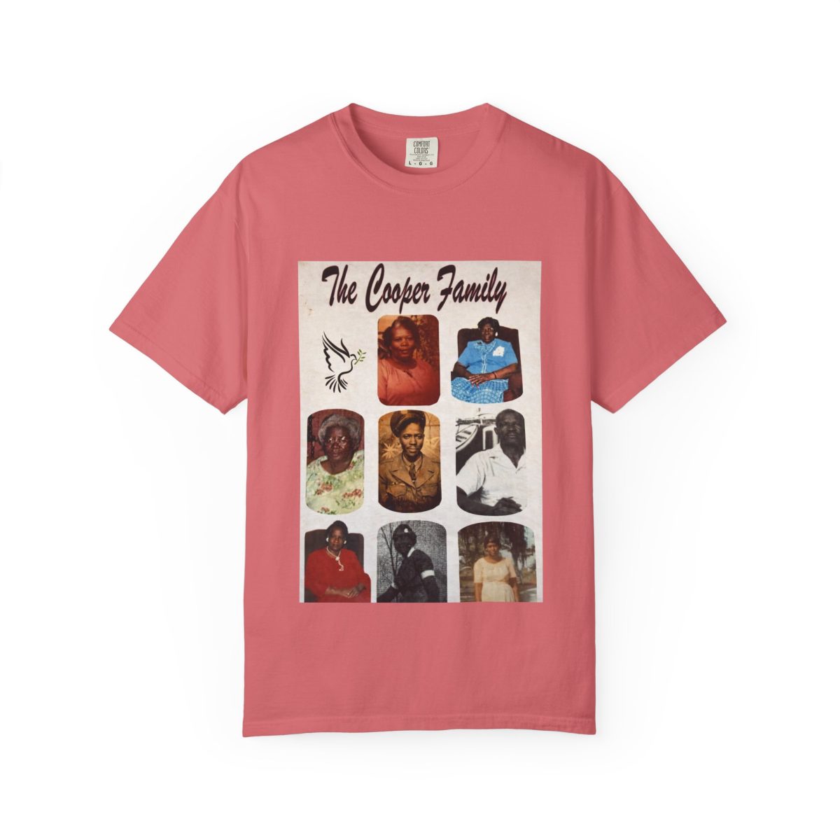Family Photo Collage T‑Shirt — "The Cooper Family" Memorial Portrait Tee