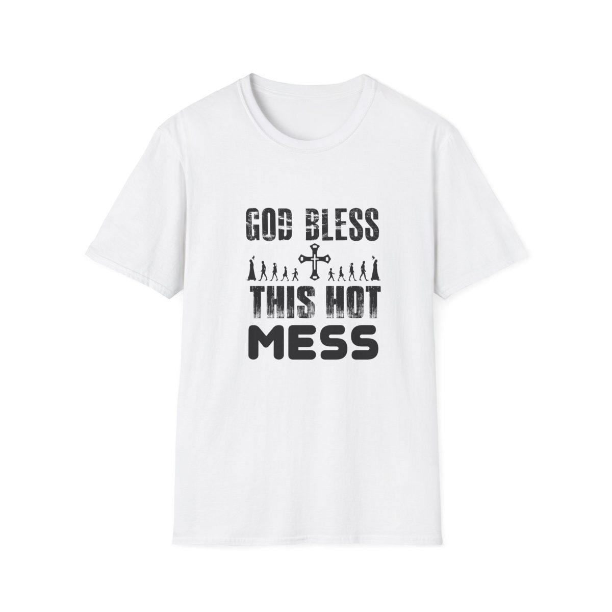 T-Shirt — "God Bless This Hot Mess" Funny Faith Graphic Tee