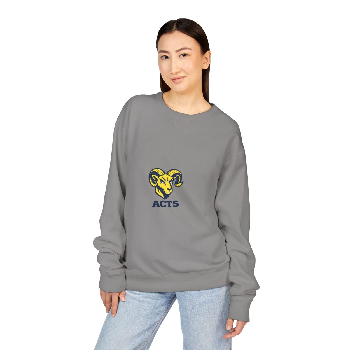 Rams Mascot Crewneck Sweatshirt - ACTS School Spirit Pullover