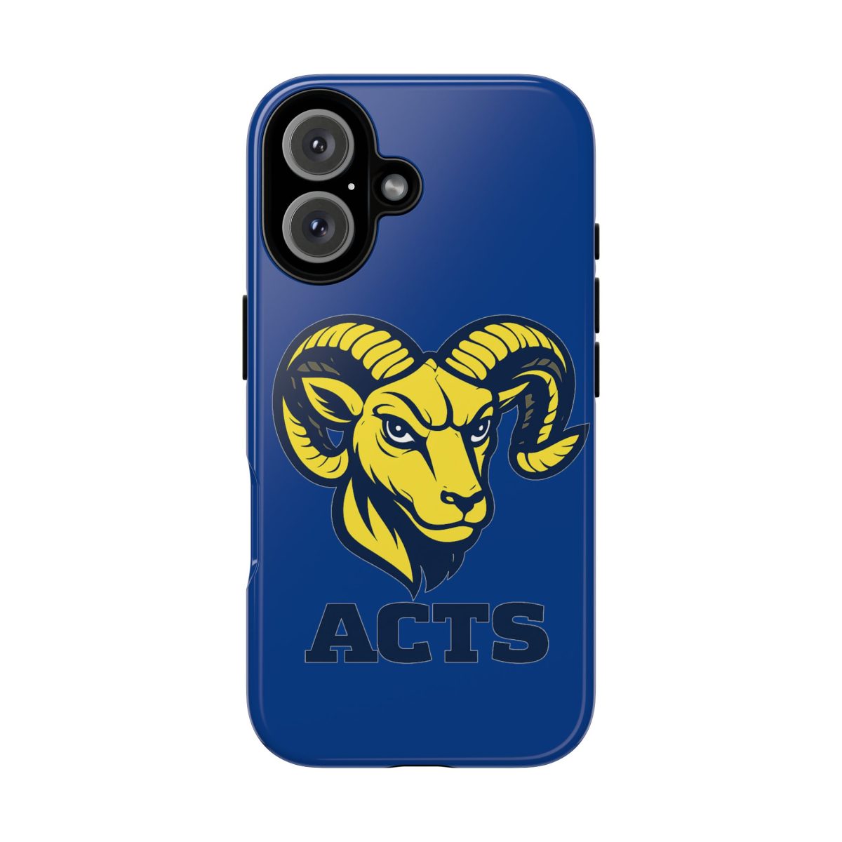 Rams Mascot Phone Case – Bold Blue & Gold Protective Phone Cover (ACTS)