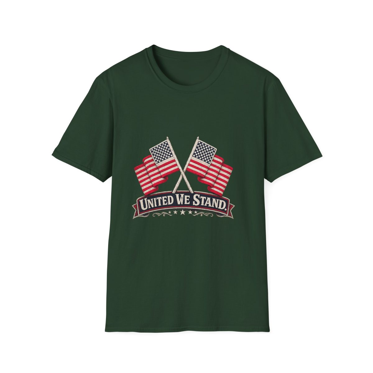 T-Shirt — "United We Stand" American Flag Patriotic Tee