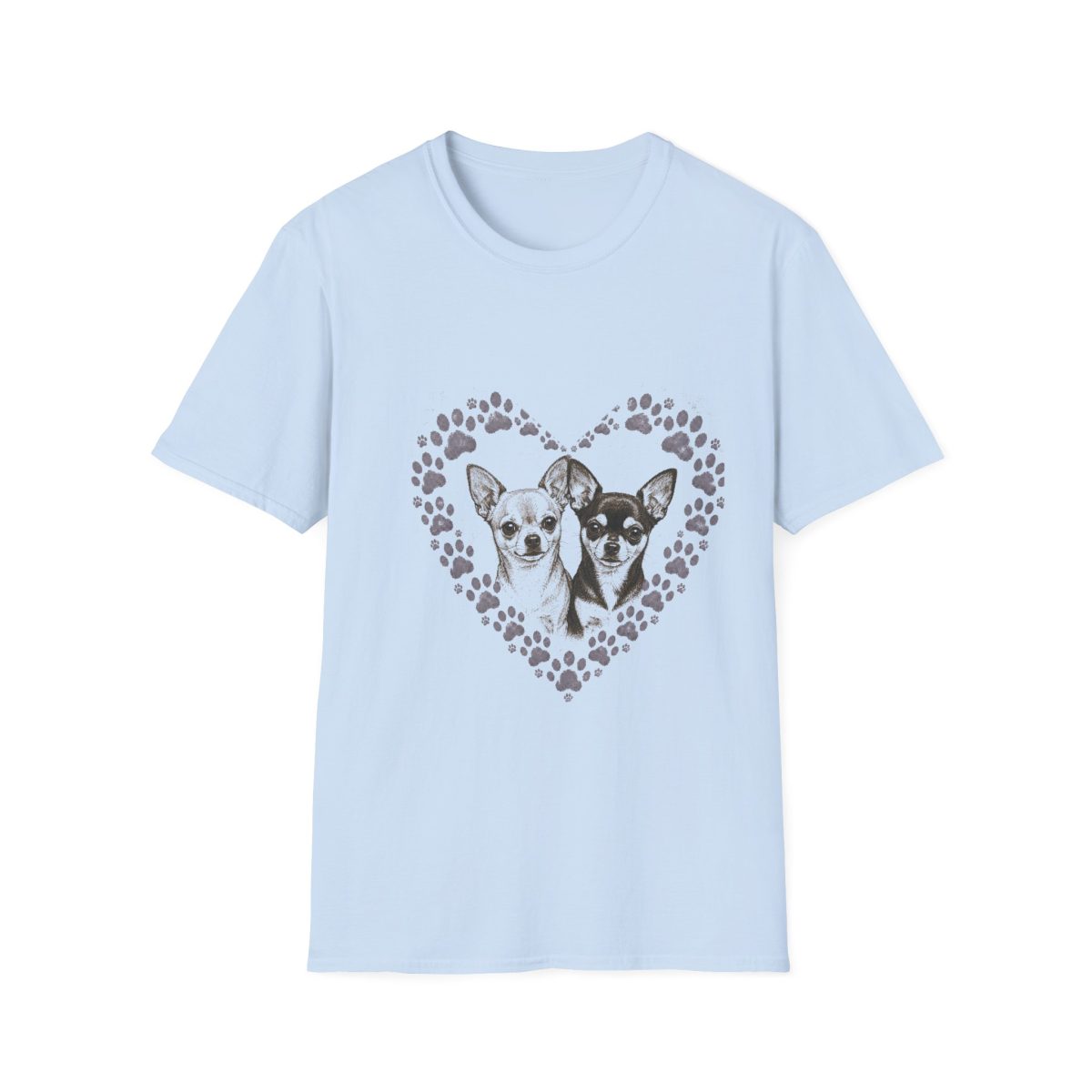 Chihuahua Heart Pawprint T-Shirt — Cute Dog Lover Tee