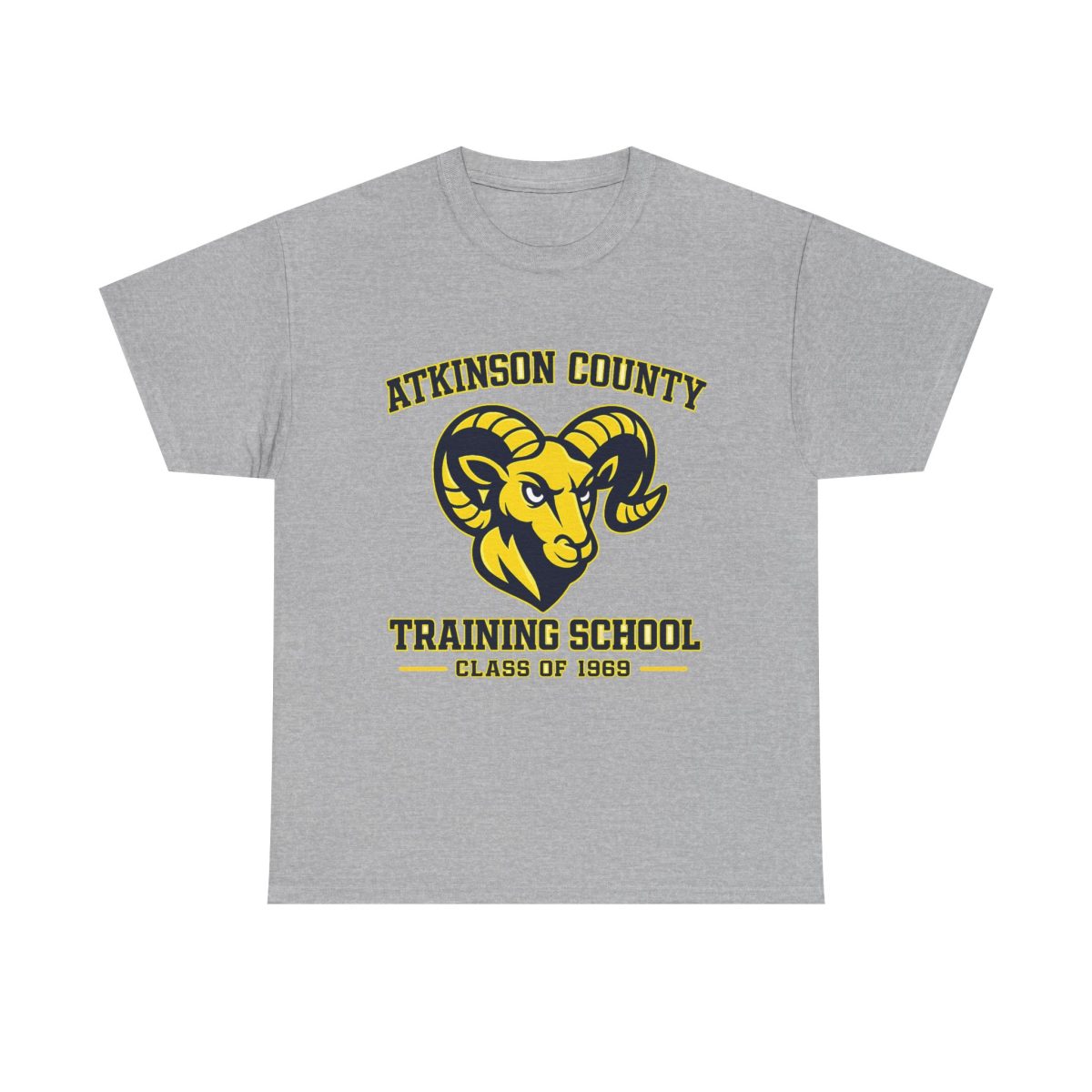 Ram Mascot Tee — Atkinson County Training School Class of 1969 Reunion Shirt (Back & Front)