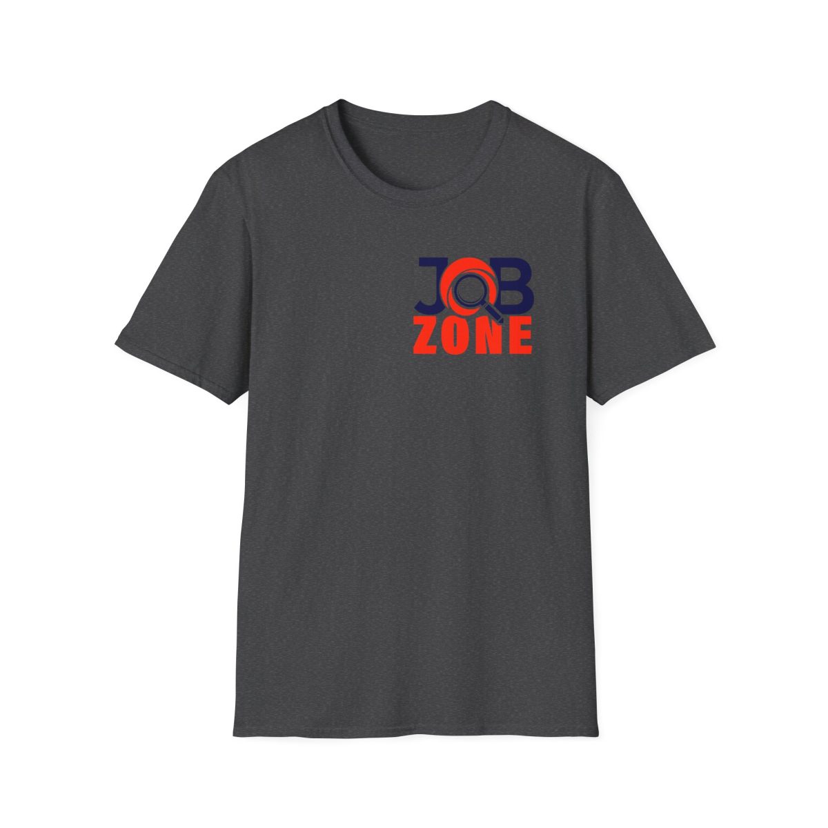 Job Zone Graphic T‑Shirt — Retro Magnifying Glass Logo