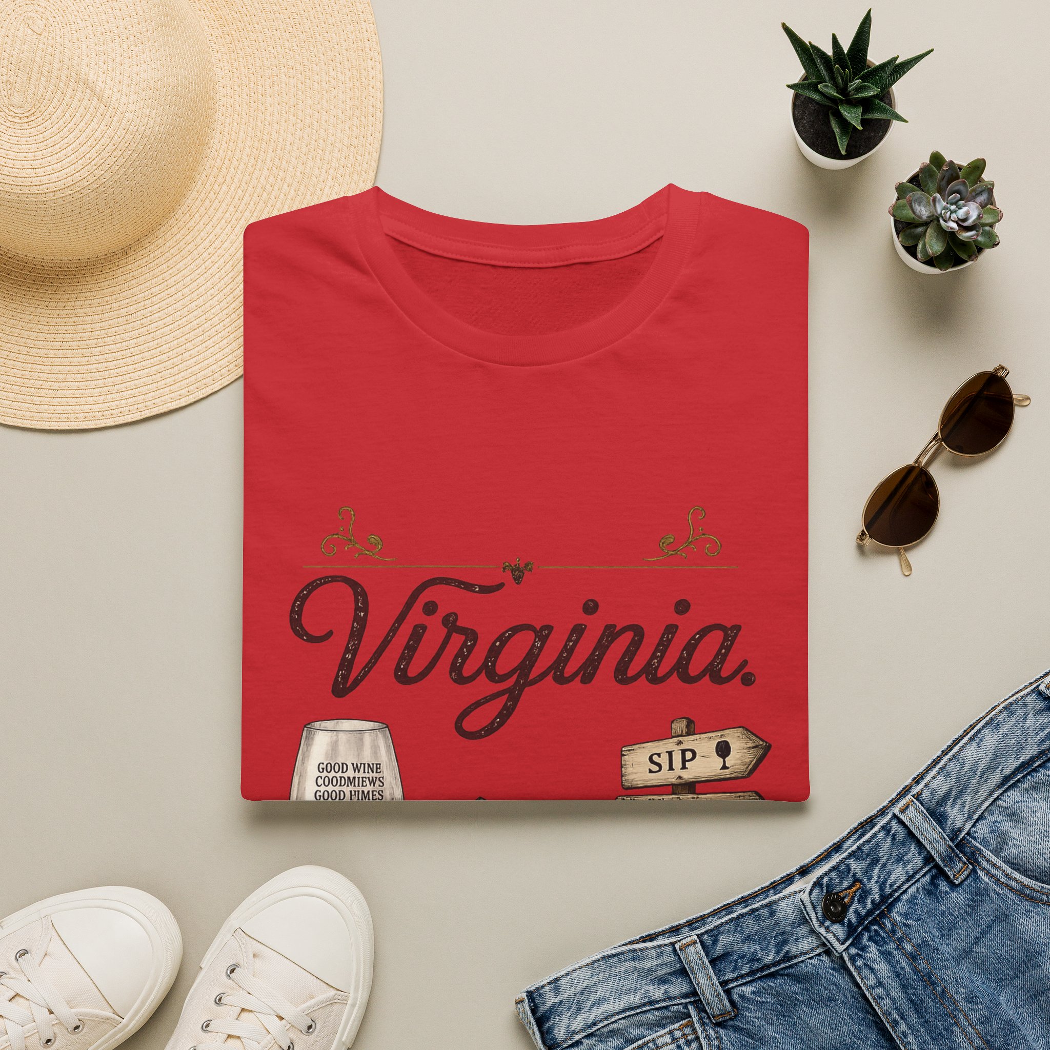 Virginia State Vintage T‑Shirt — Scenic Mountains & Wine Lover Tee - Image 12
