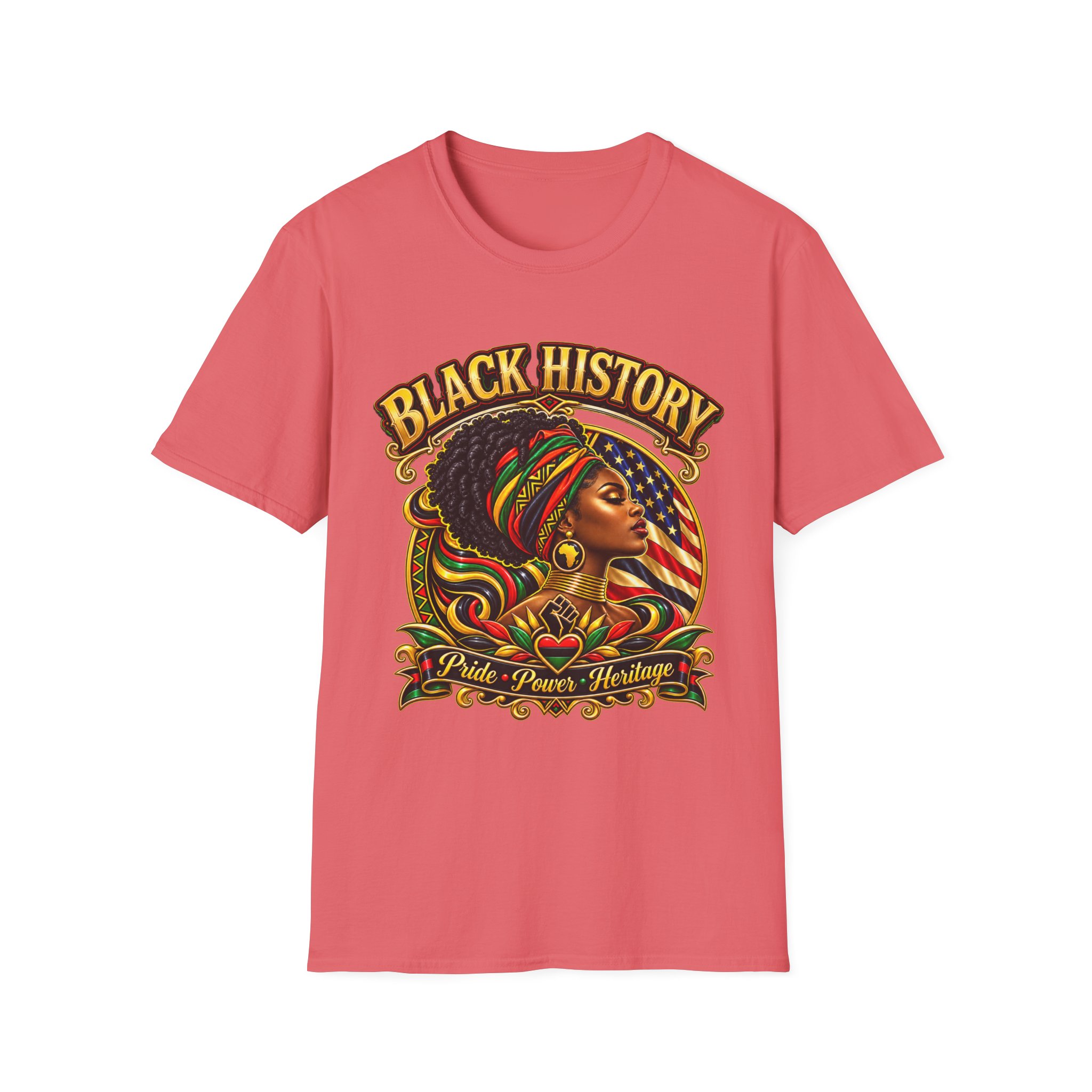 Black History Graphic Tee — Afrocentric Pride Portrait T-Shirt - Image 3