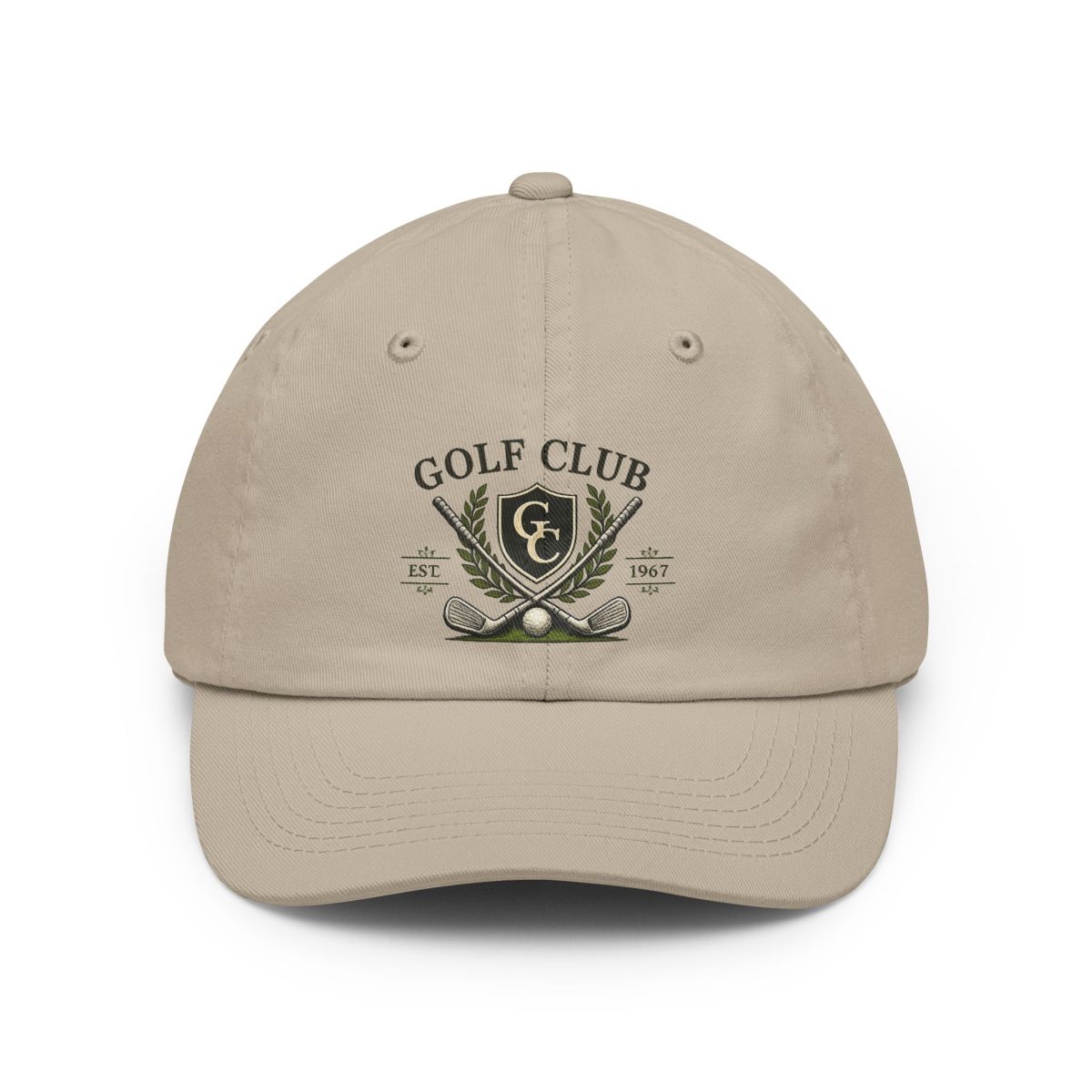 Golf Club Embroidered Dad Hat – Vintage Crest Golf Cap for Men & Women