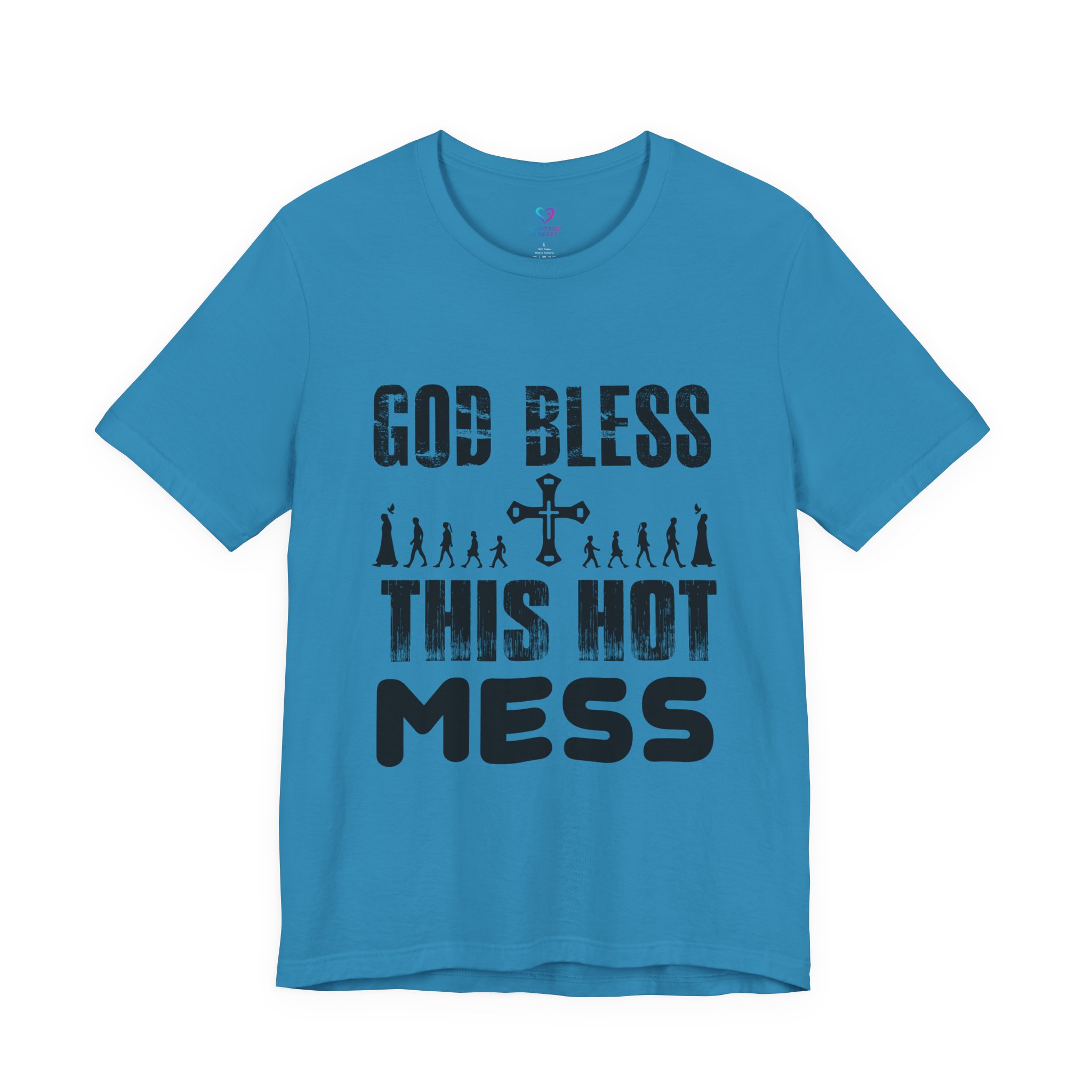 T-Shirt — "God Bless This Hot Mess" Funny Christian Graphic Tee - Image 11