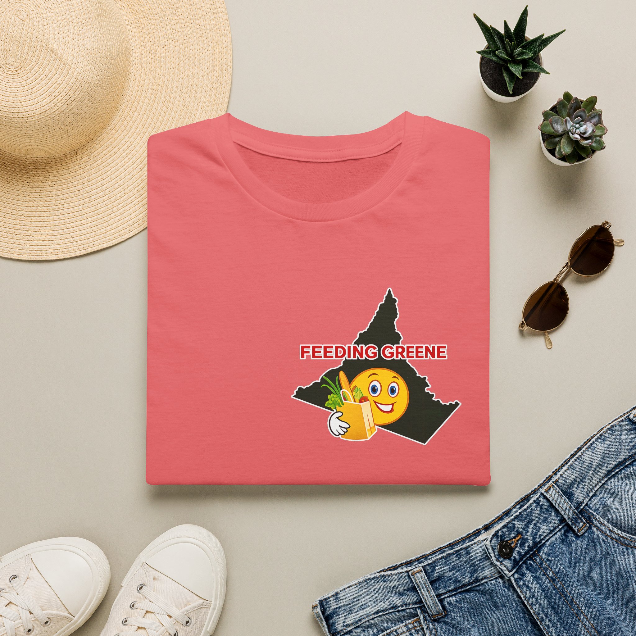 Feeding Greene State Outline T-Shirt — Funny Emoji “Feeding Greene” Local Pride Tee - Image 9