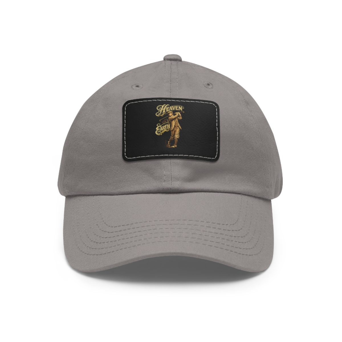 Leather Patch Dad Hat — 'Home Grown' Vintage Farmer Design