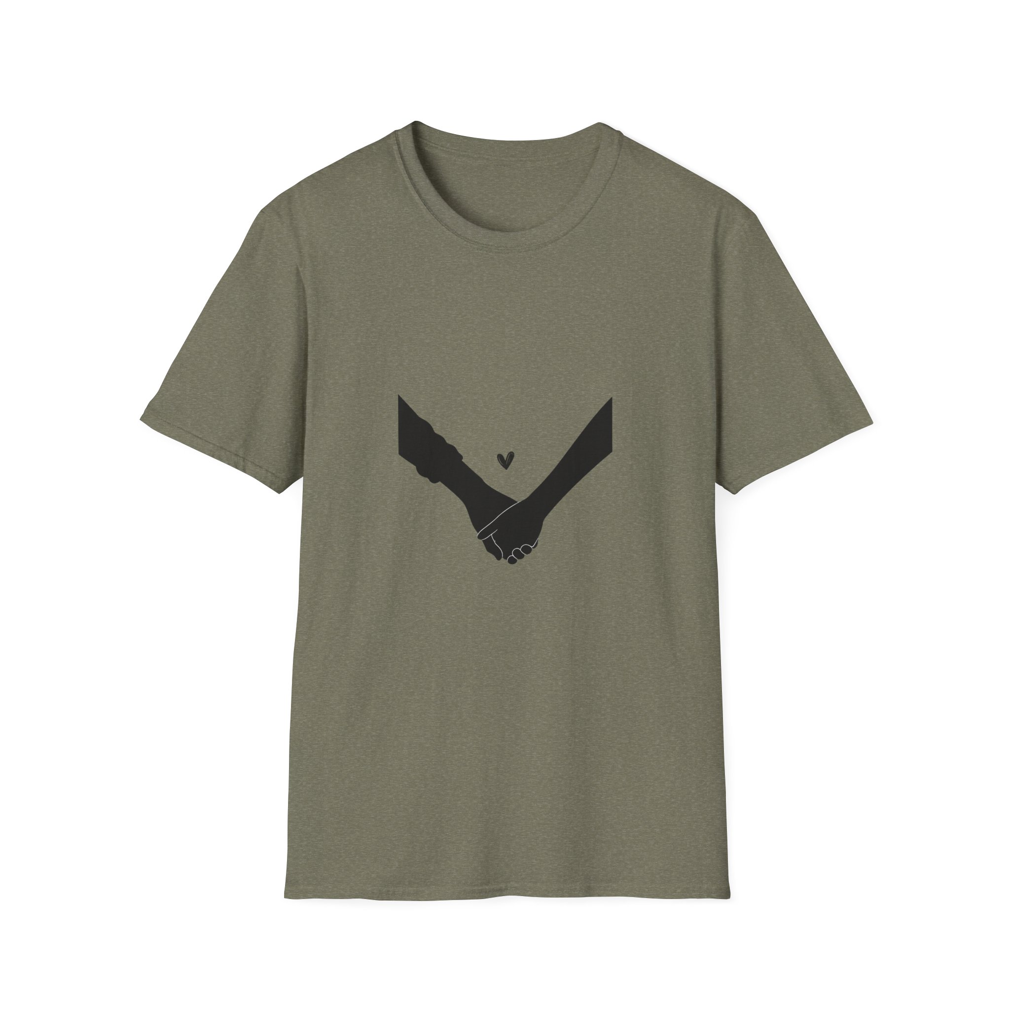 Holding Hands T-Shirt — Minimal Heart Connection Tee - Image 6