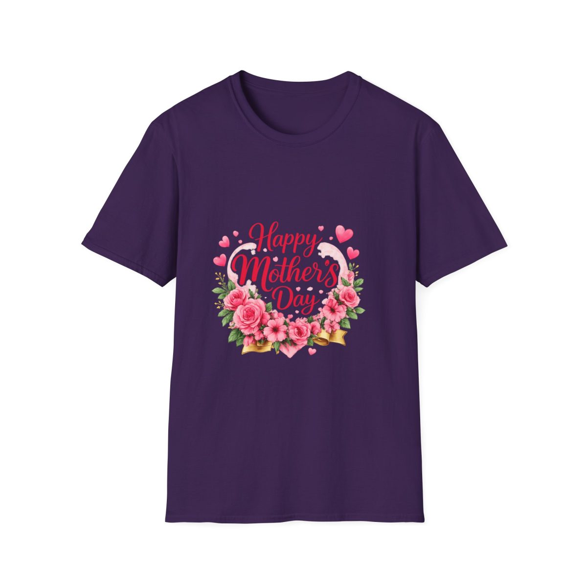 Mother's Day Floral T-Shirt - "Happy Mother's Day" Pink Roses