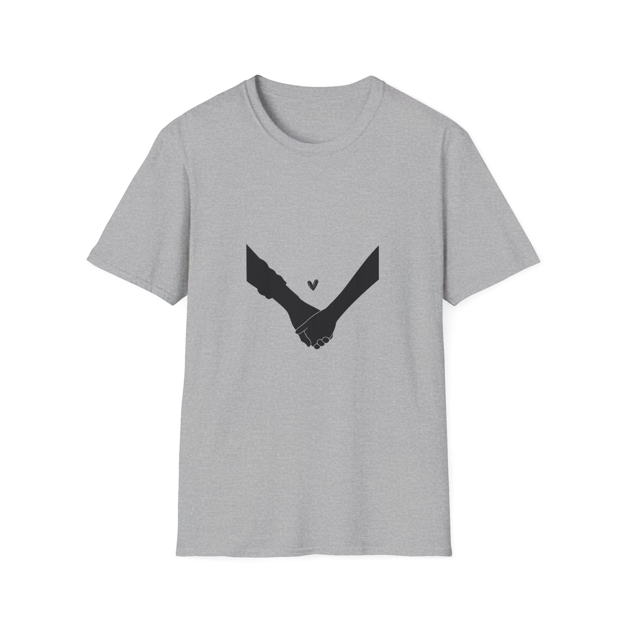 Holding Hands T-Shirt — Minimal Heart Connection Tee - Image 4