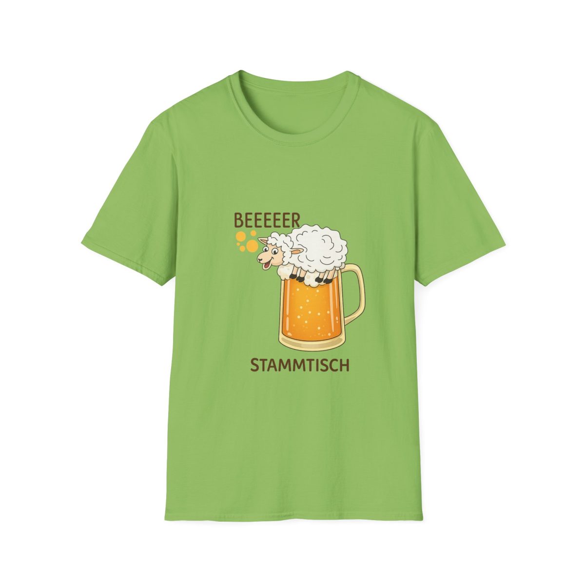 Beer Sheep T-Shirt - "Beee er StammTisch" Funny Oktoberfest Graphic Tee