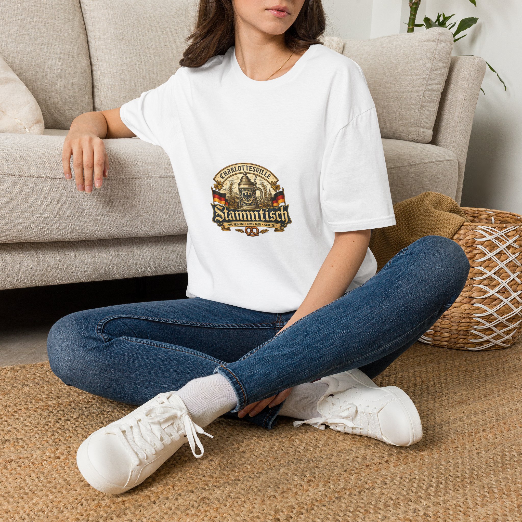 Stammtisch Charlottesville T‑Shirt — Vintage German Pub Design - Image 3