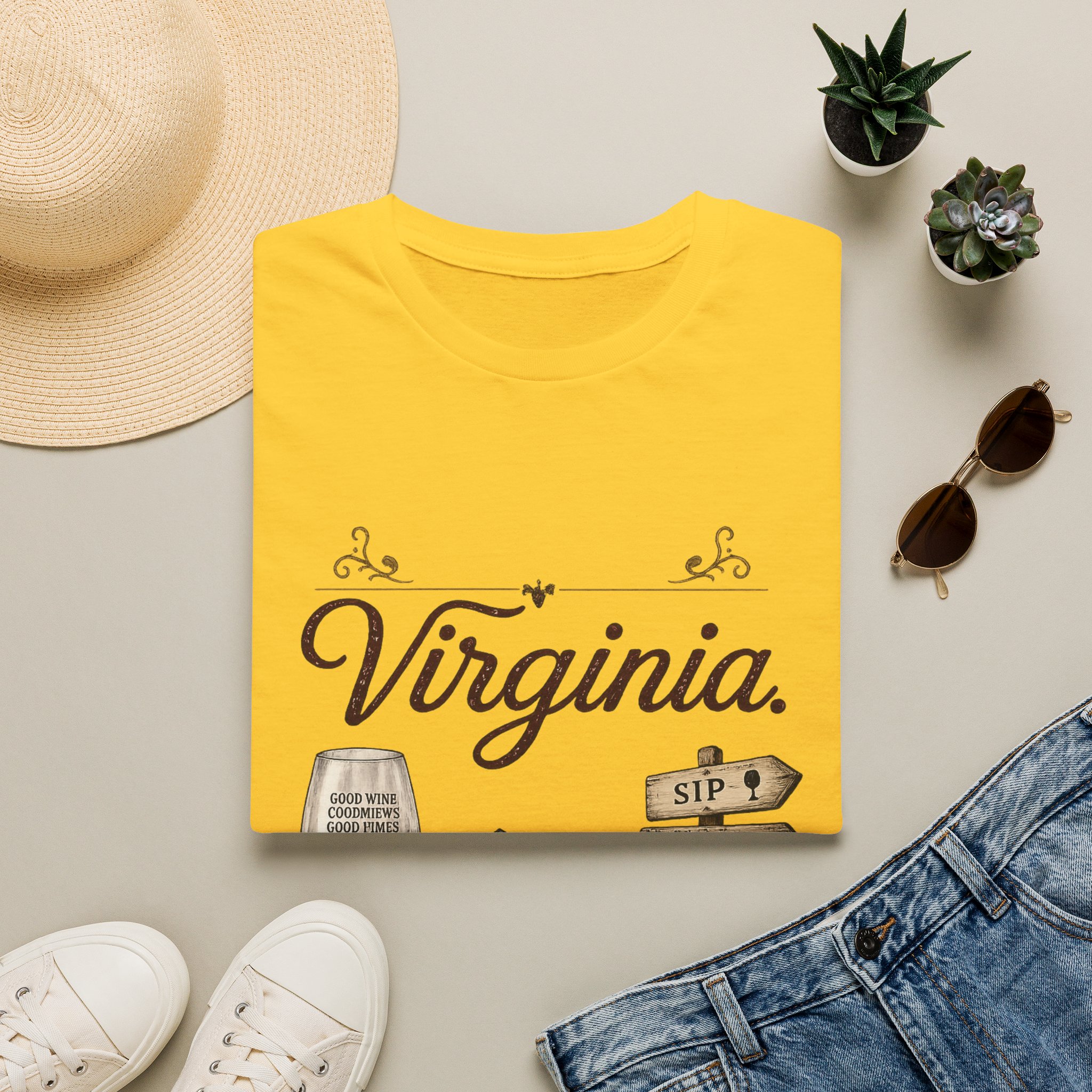 Virginia State Vintage T‑Shirt — Scenic Mountains & Wine Lover Tee - Image 9