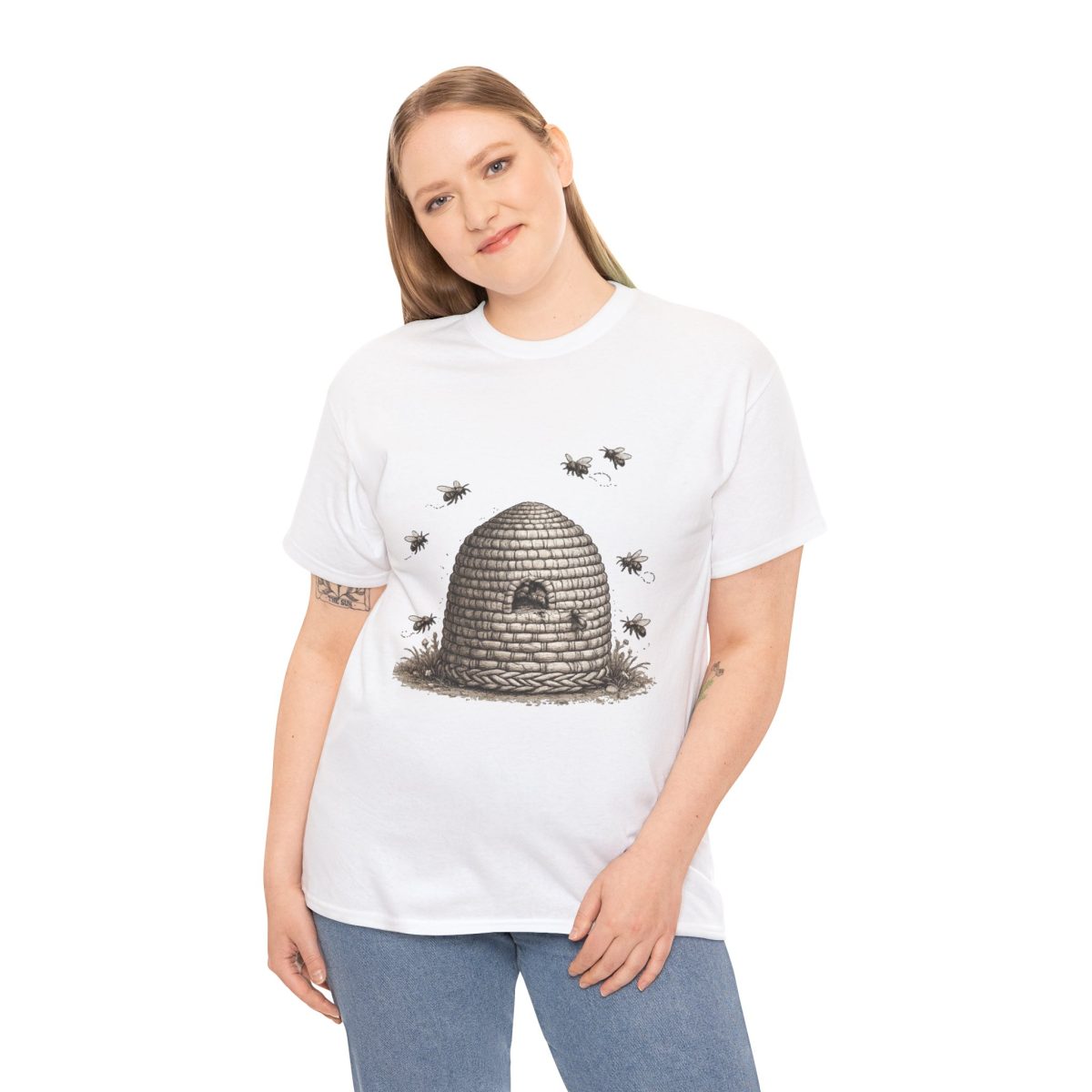 Beehive Illustration T-Shirt — Vintage Bees Graphic Tee