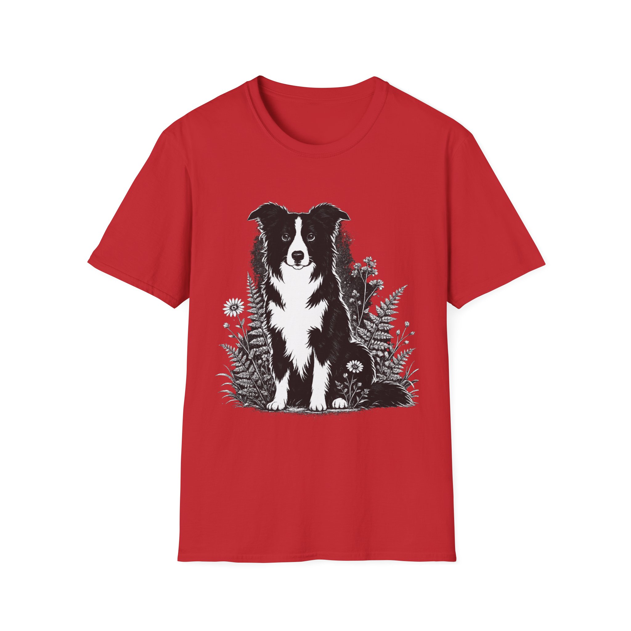 Border Collie Pocket Tee — Minimal Dog Silhouette T-Shirt - Image 39