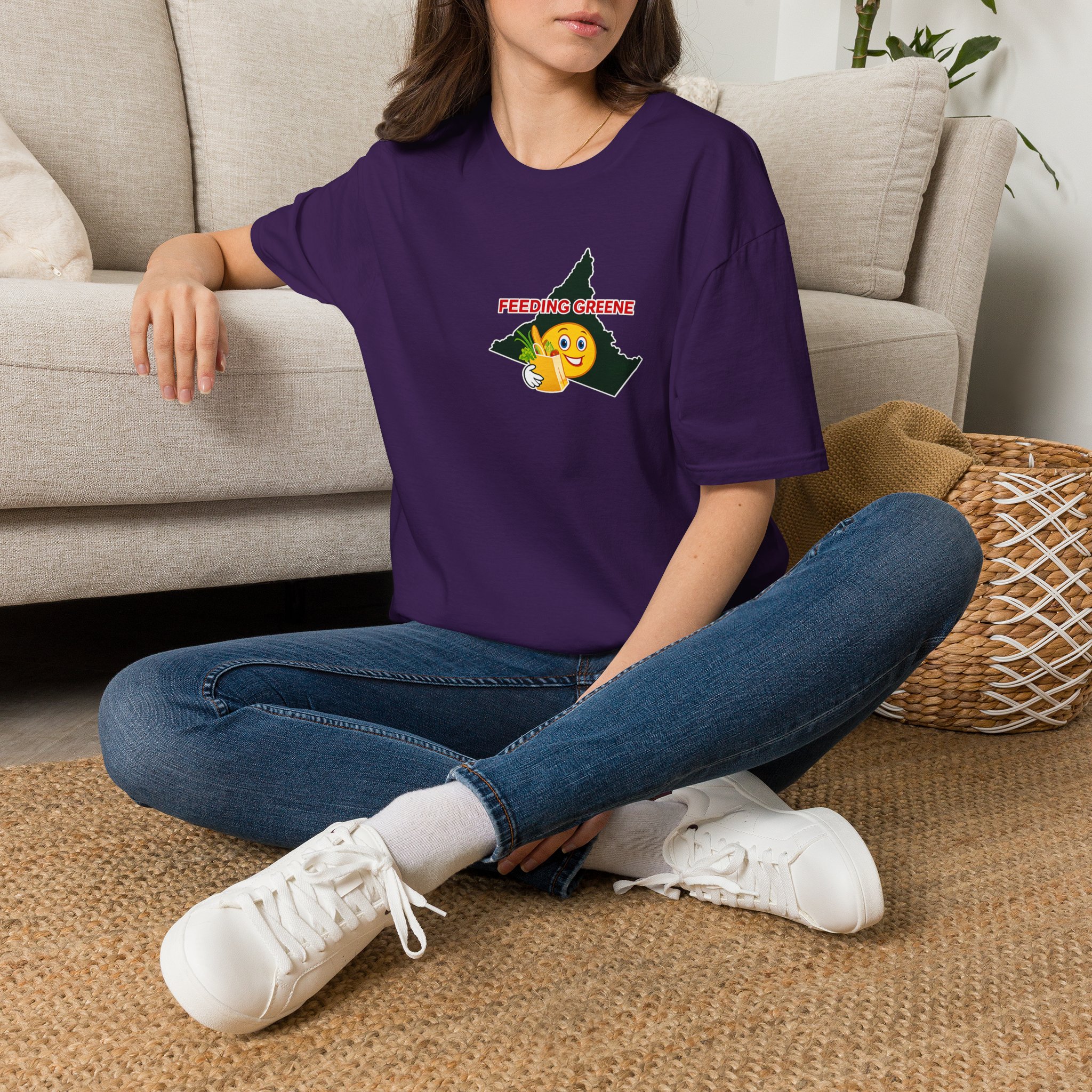 Feeding Greene State Outline T-Shirt — Funny Emoji “Feeding Greene” Local Pride Tee - Image 42