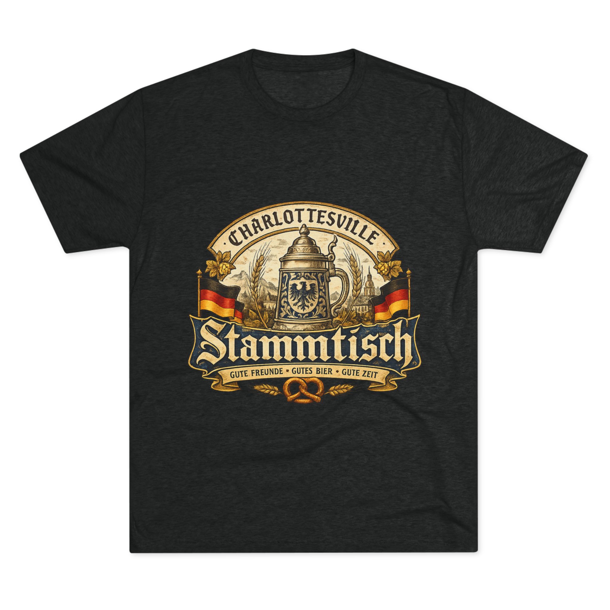 Stammtisch Charlottesville Beer Tee — Vintage German Pub T-Shirt - Image 2