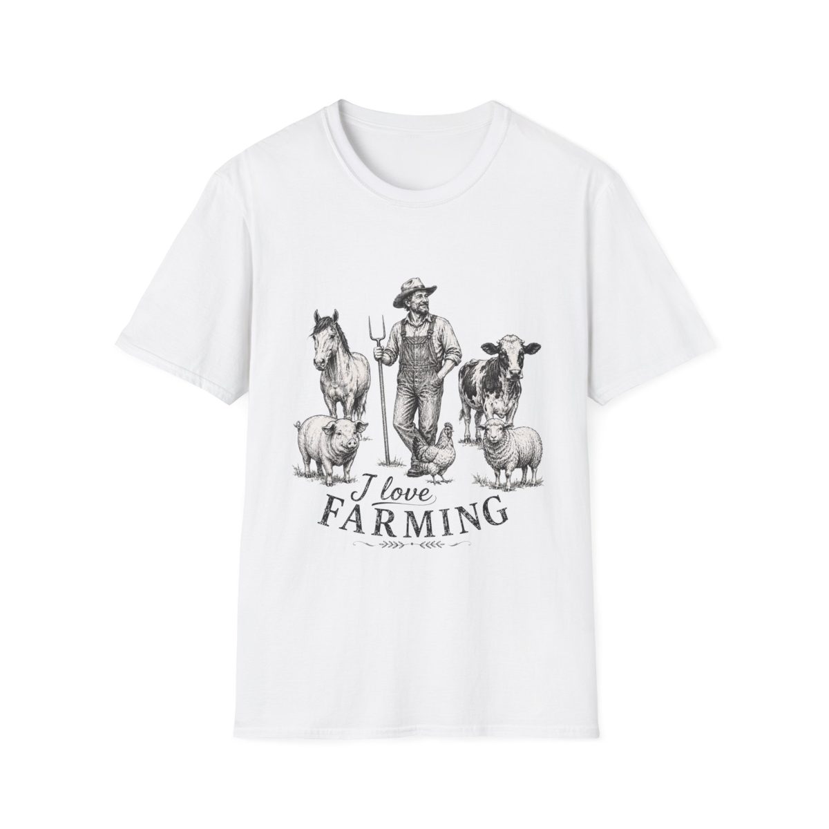 Farmer Life T-Shirt — I Love Farming Vintage Farm Animal Shirt