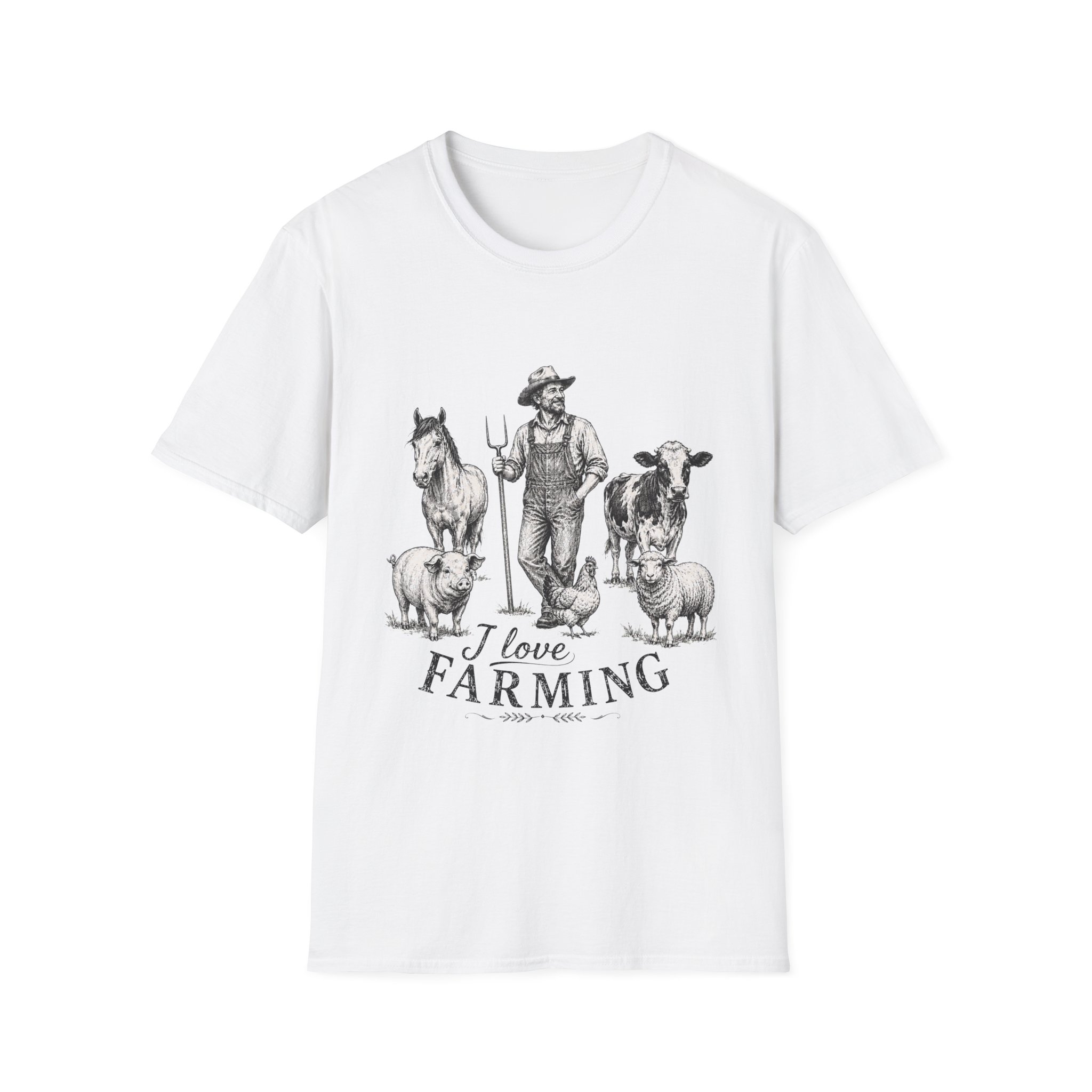Farmer Life T-Shirt — I Love Farming Vintage Farm Animal Shirt