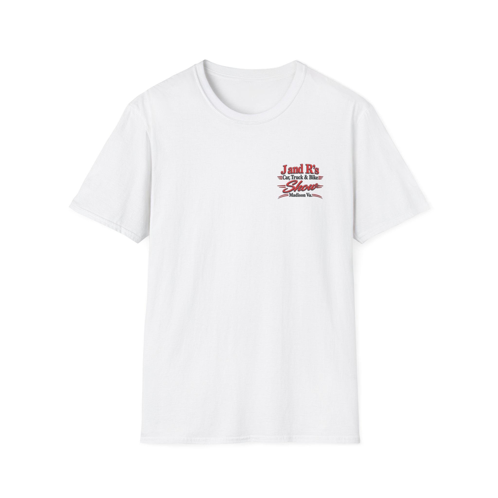 Car, Truck & Bike Show T-Shirt — J and R's Madison VA Event Tee FRONT & BACK