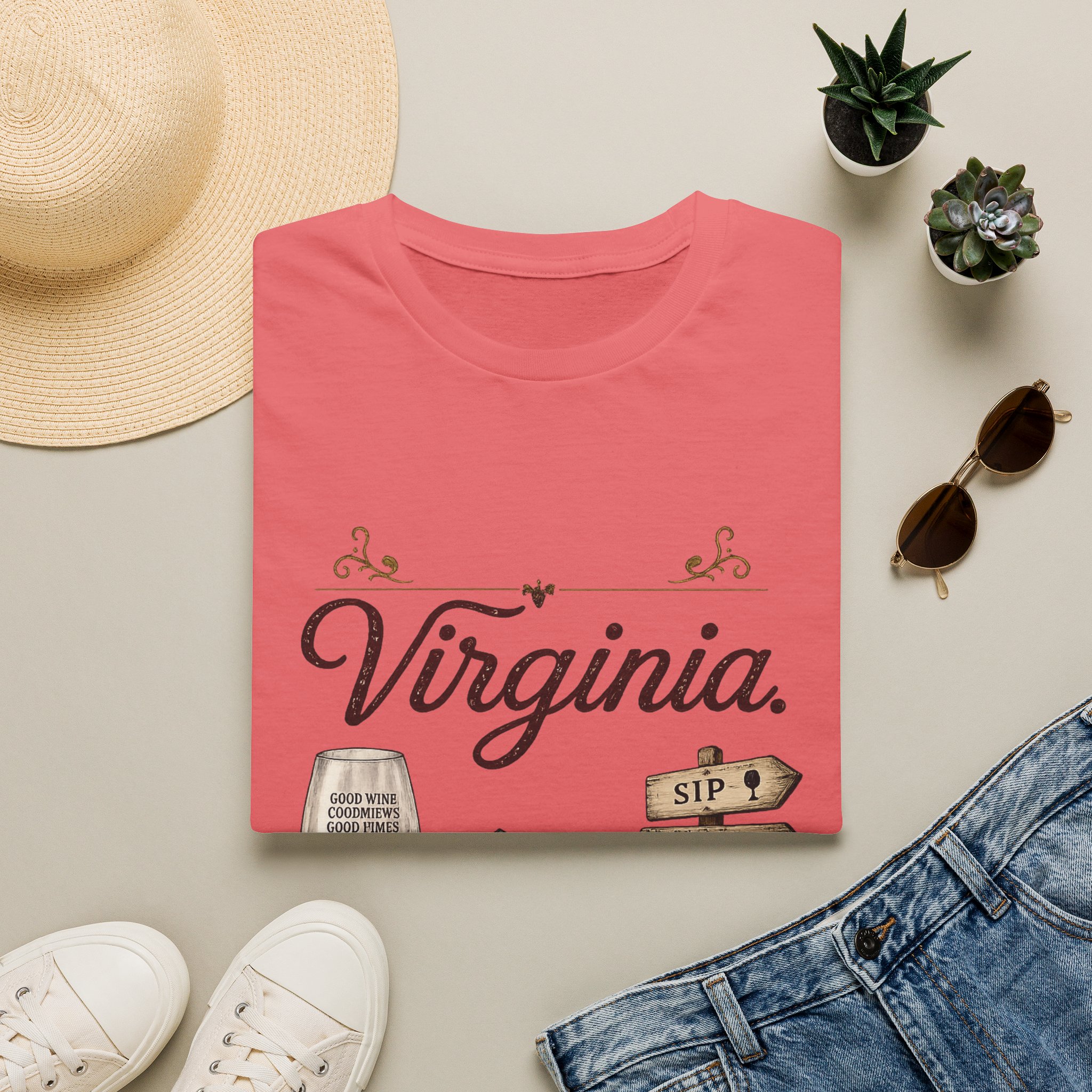 Virginia State Vintage T‑Shirt — Scenic Mountains & Wine Lover Tee - Image 4