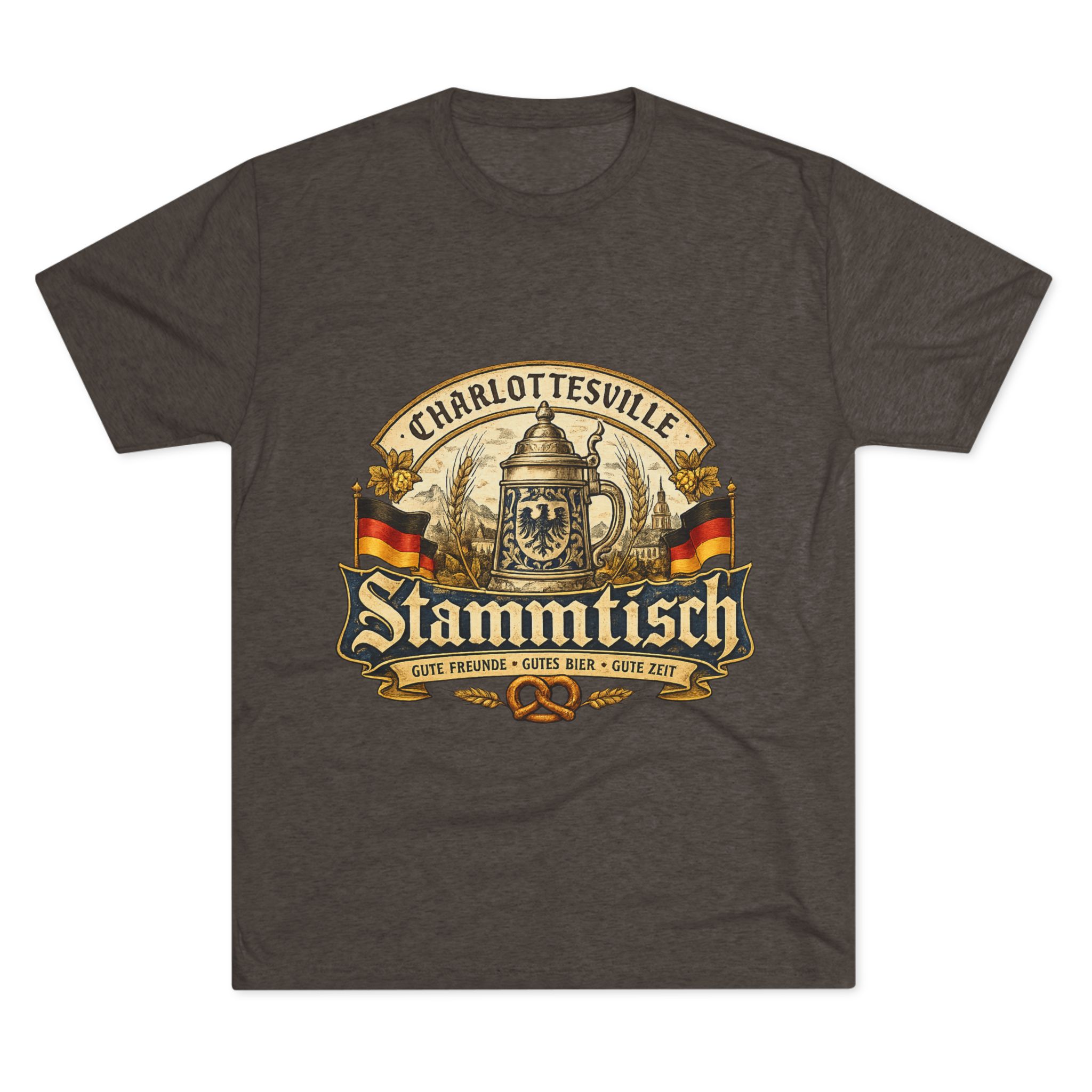 Stammtisch Charlottesville Beer Tee — Vintage German Pub T-Shirt - Image 3