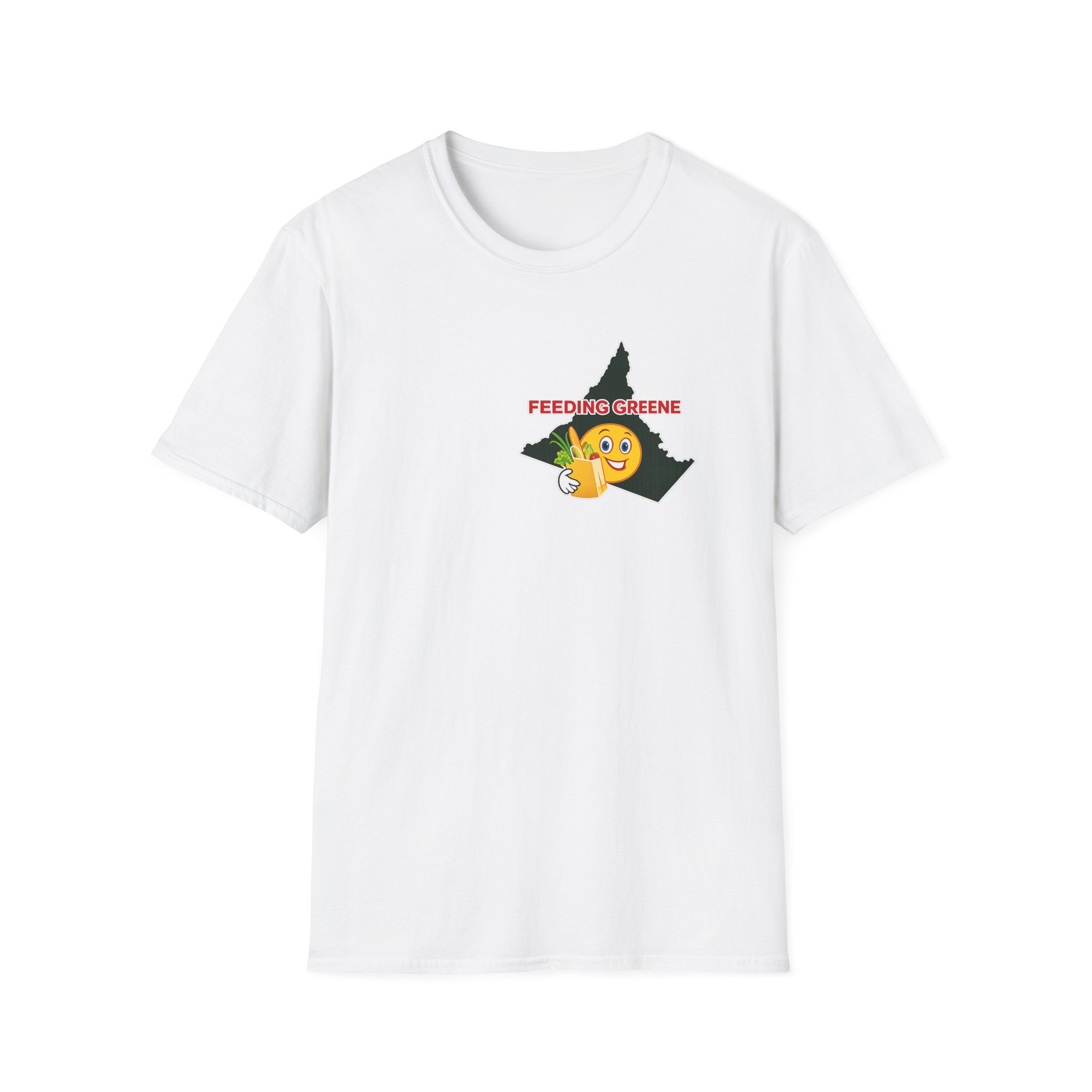 Feeding Greene State Outline T-Shirt — Funny Emoji “Feeding Greene” Local Pride Tee - Image 2