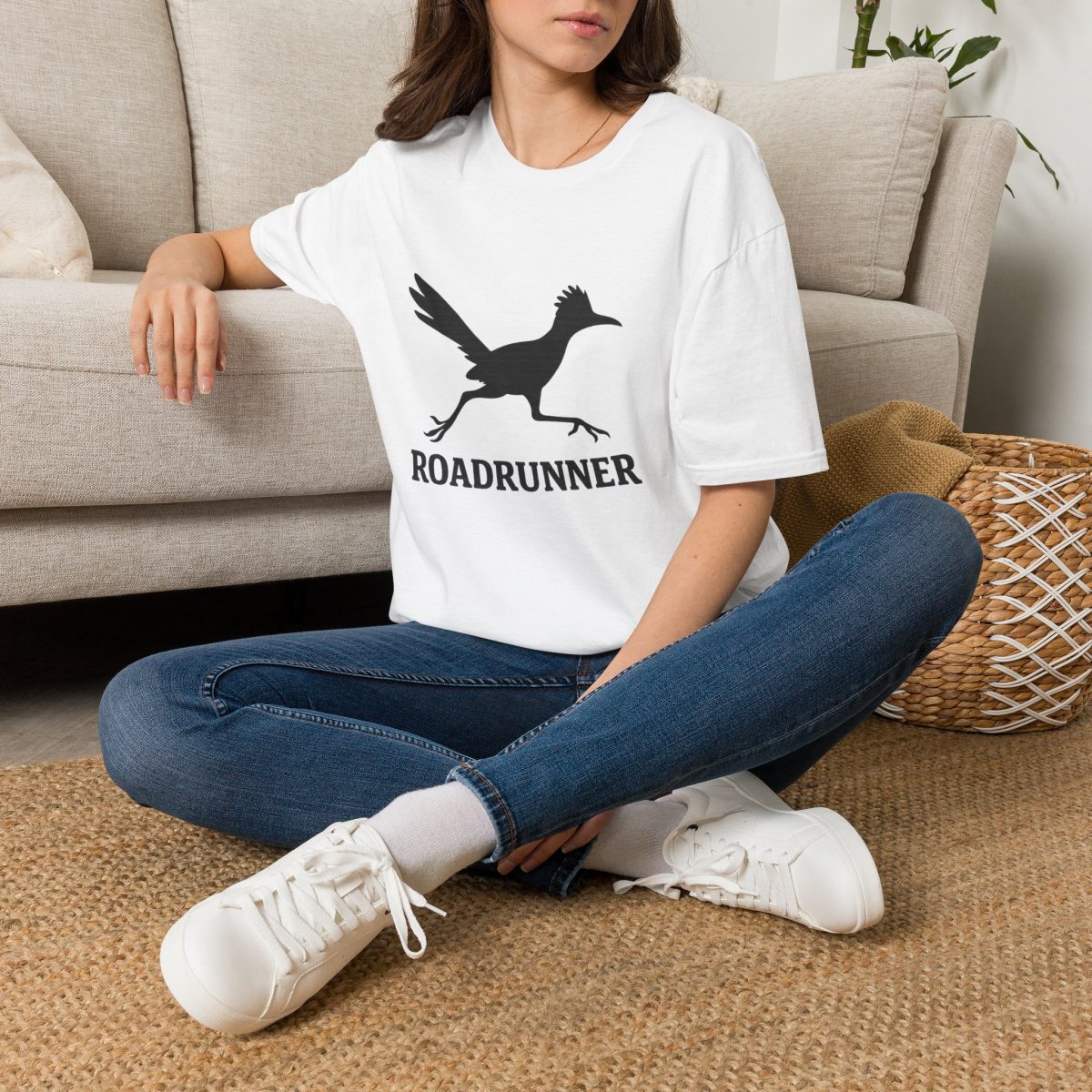 Roadrunner Outline T-Shirt — Minimal Desert Bird Graphic