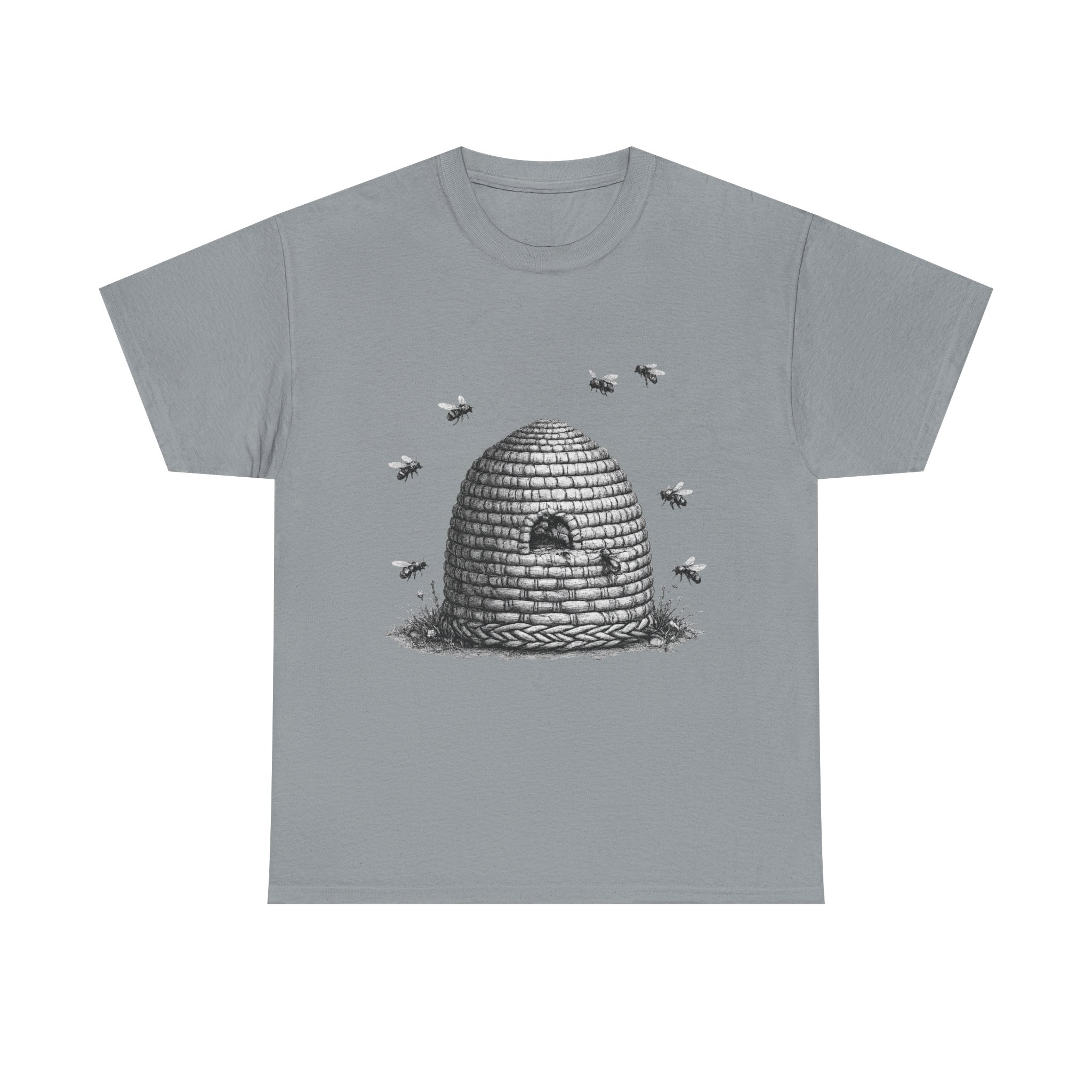 Beehive Illustration T-Shirt — Vintage Beekeeper Graphic Tee - Image 5