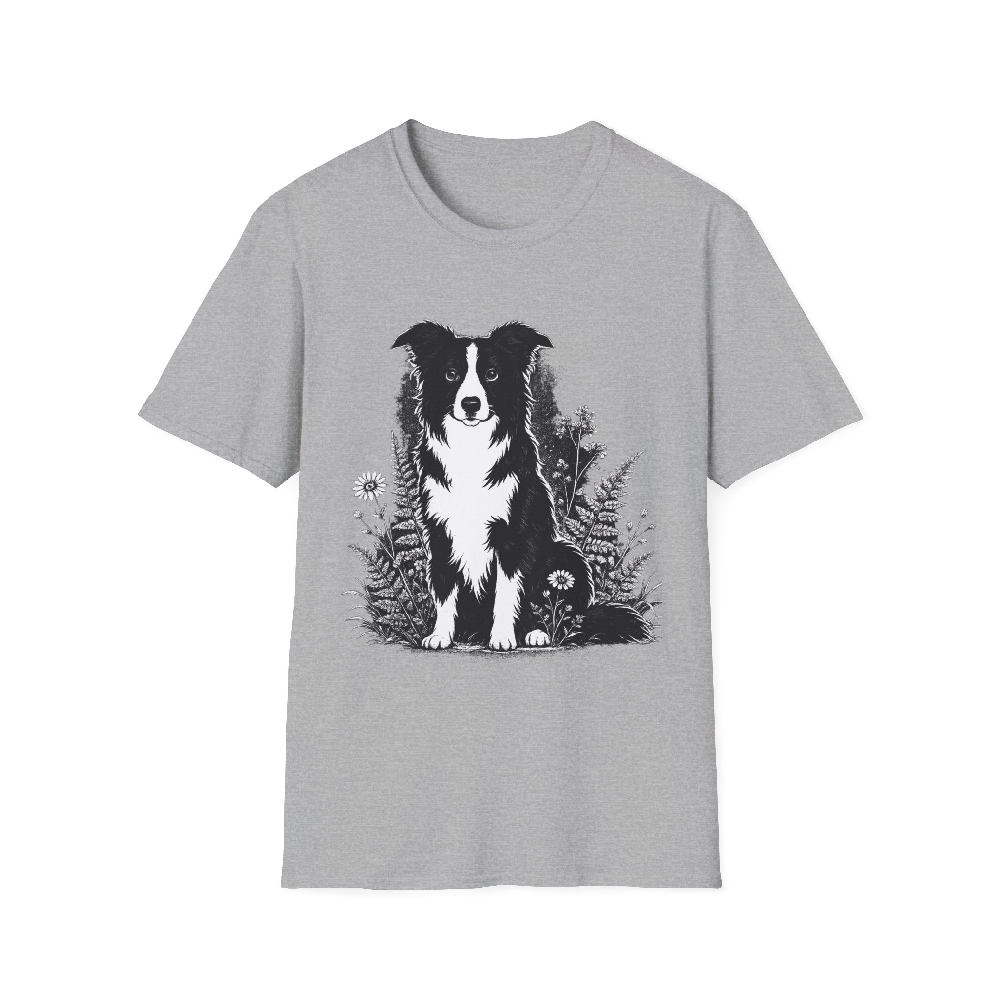 Border Collie Pocket Tee — Minimal Dog Silhouette T-Shirt - Image 6