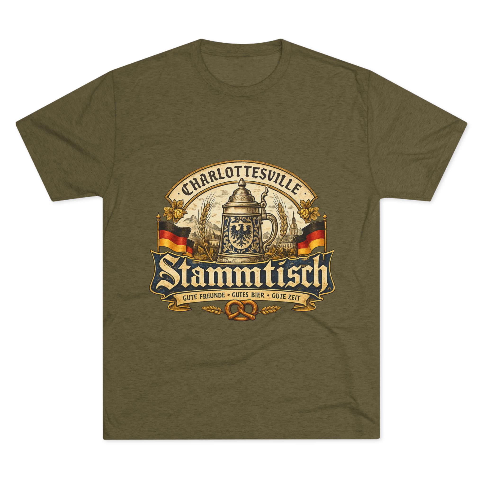 Stammtisch Charlottesville Beer Tee — Vintage German Pub T-Shirt - Image 4